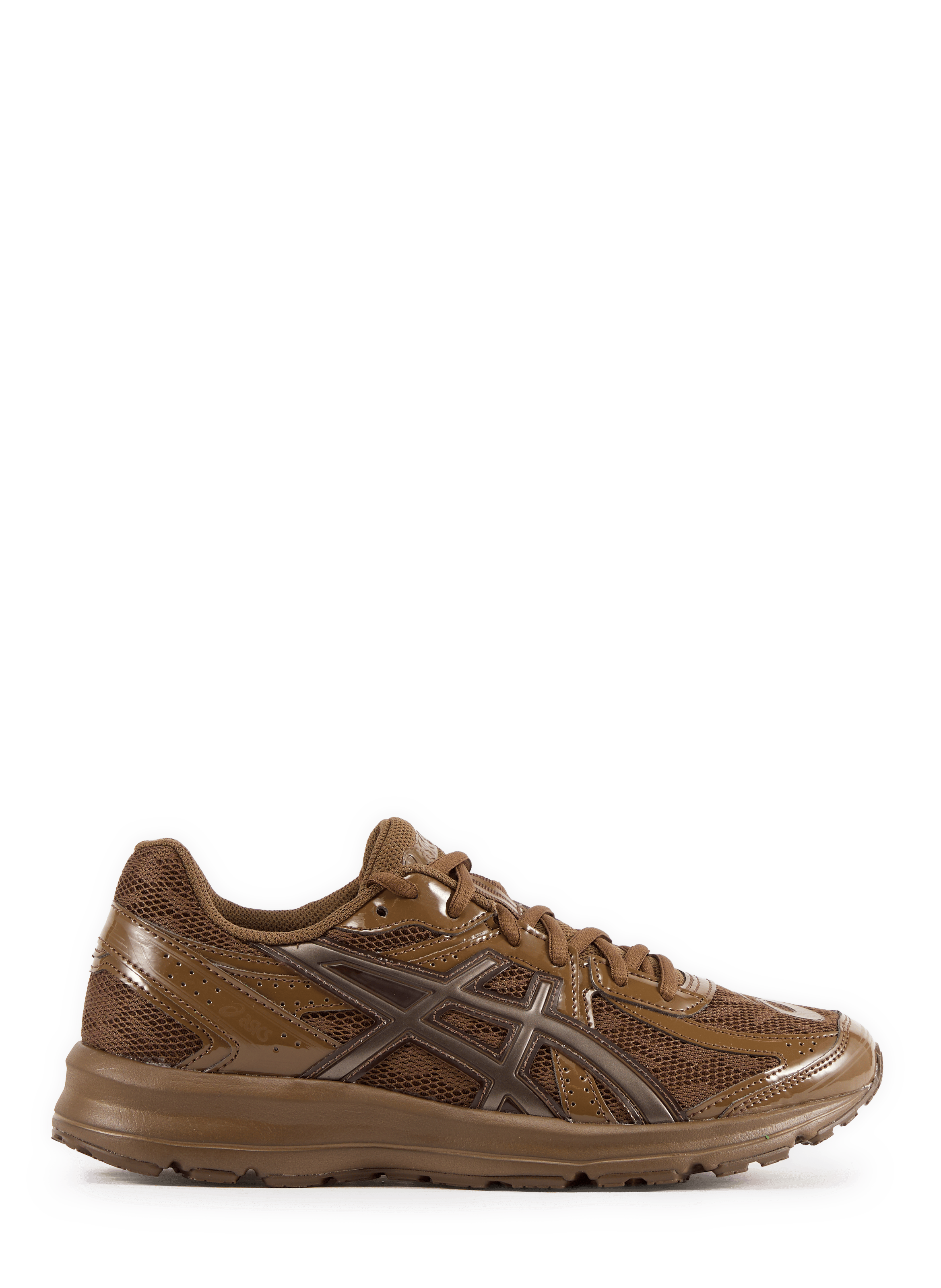 Baskets Jog-100S en cuir ASICS Marron