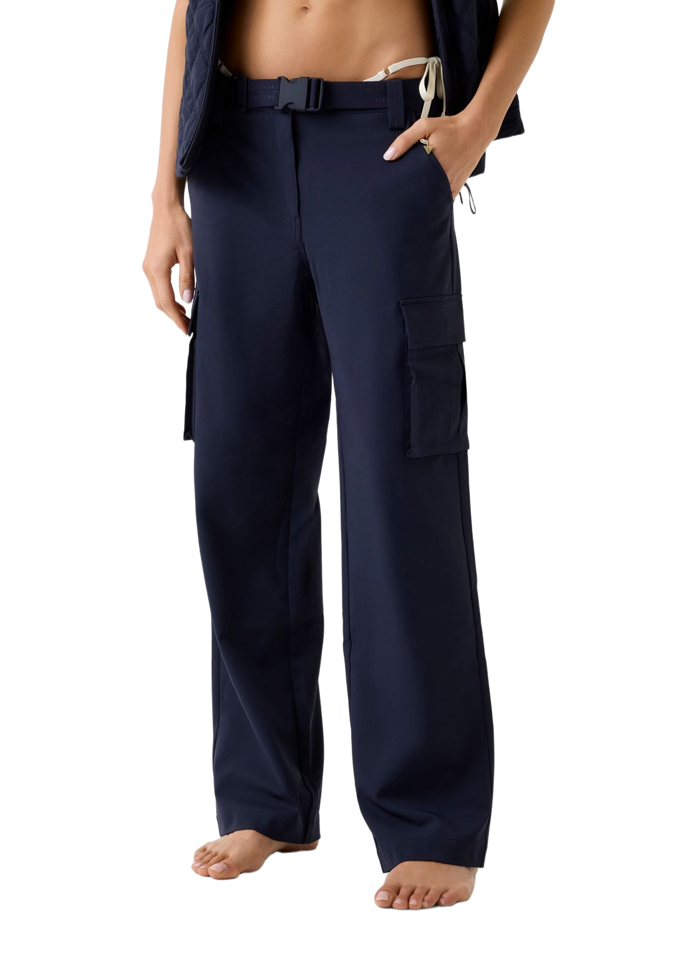 Cargo pants with removable belt GUESS Blue