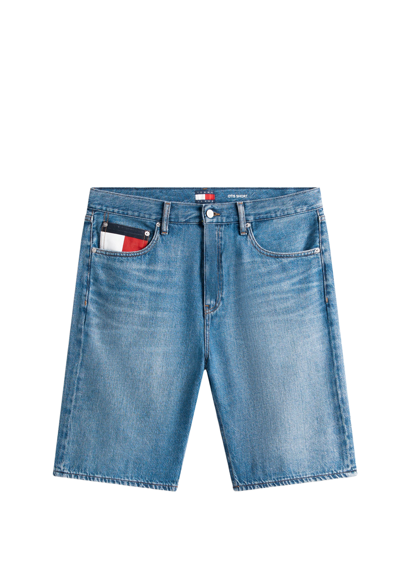 Short denim Otis with logo printed on pocket in cotton blend. TOMMY HILFIGER Blue