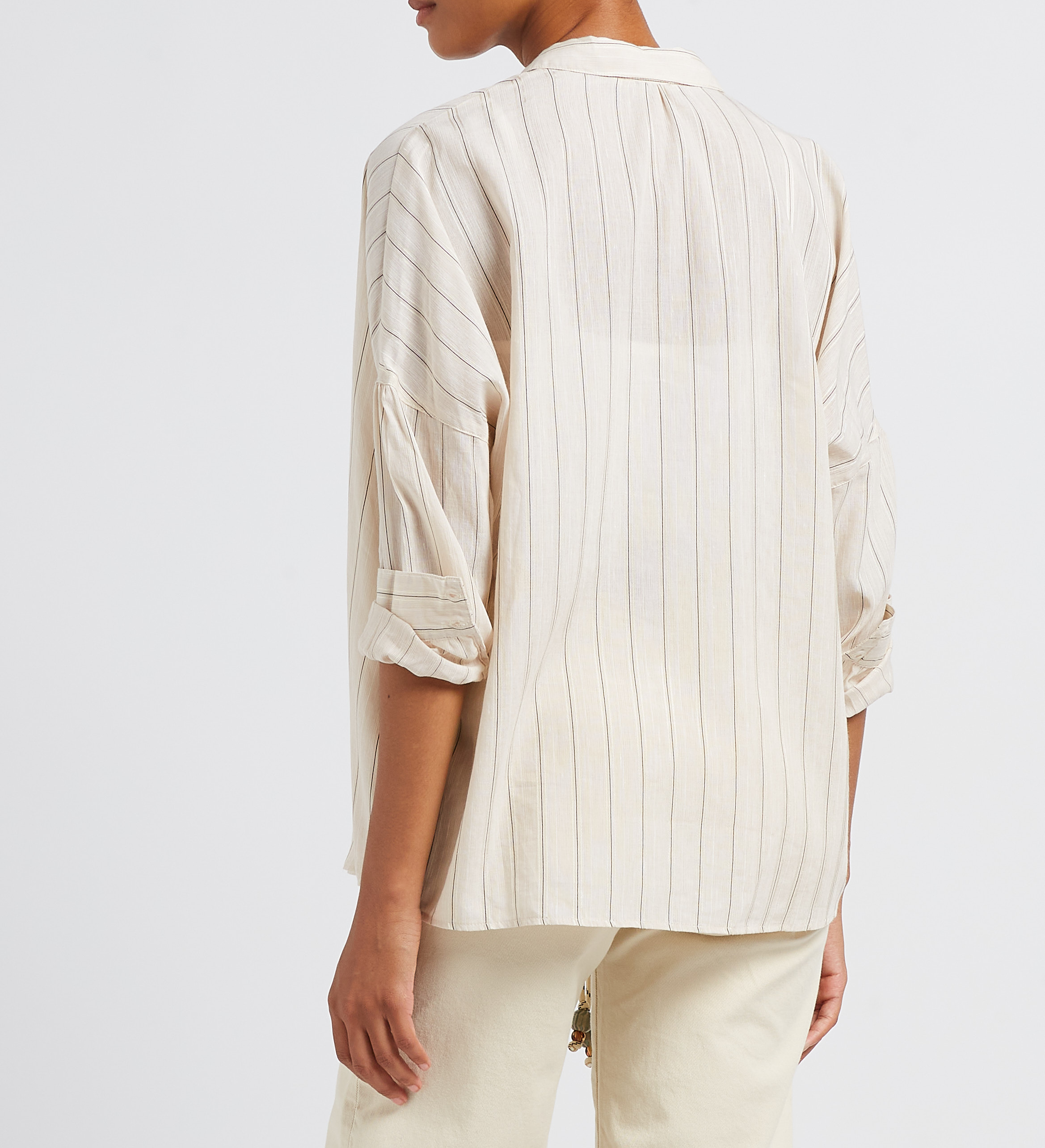Chemise ample col classique botan SESSUN Beige