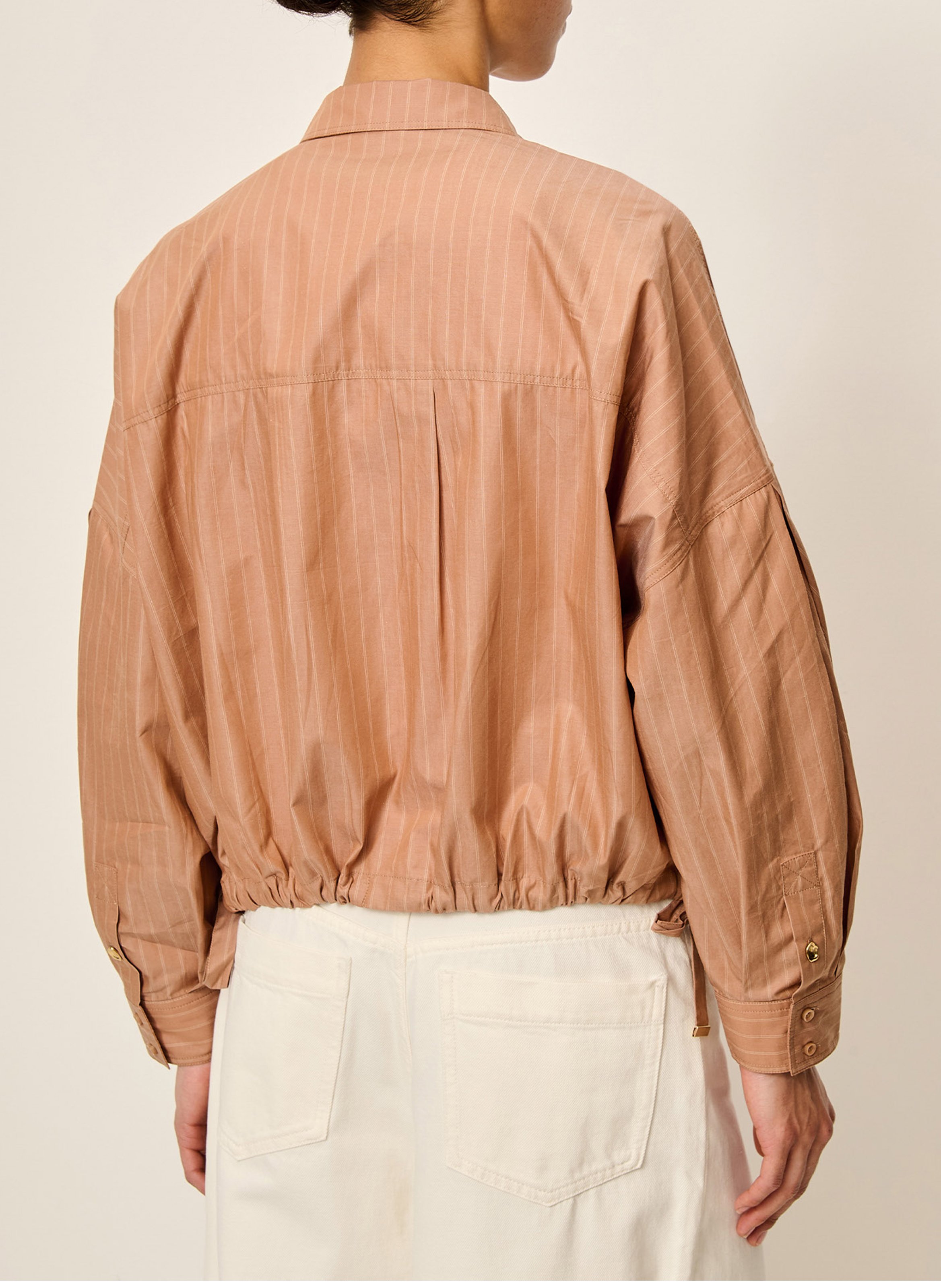 Chemise col classique en coton mélangé cazaba SESSUN Beige