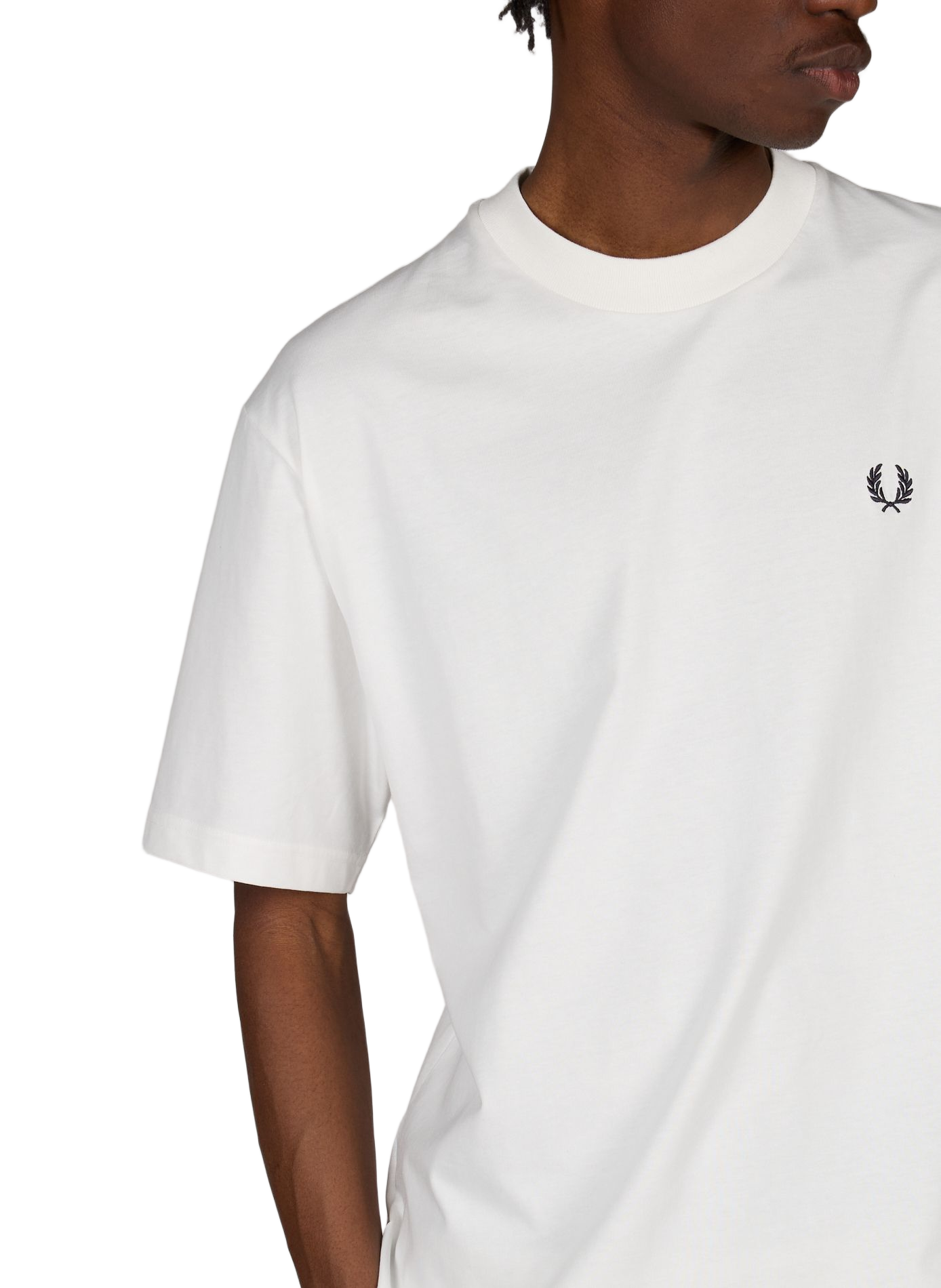 Rundhals-T-Shirt mit Logo auf der Rückseite aus Baumwolle FRED PERRY Weiss