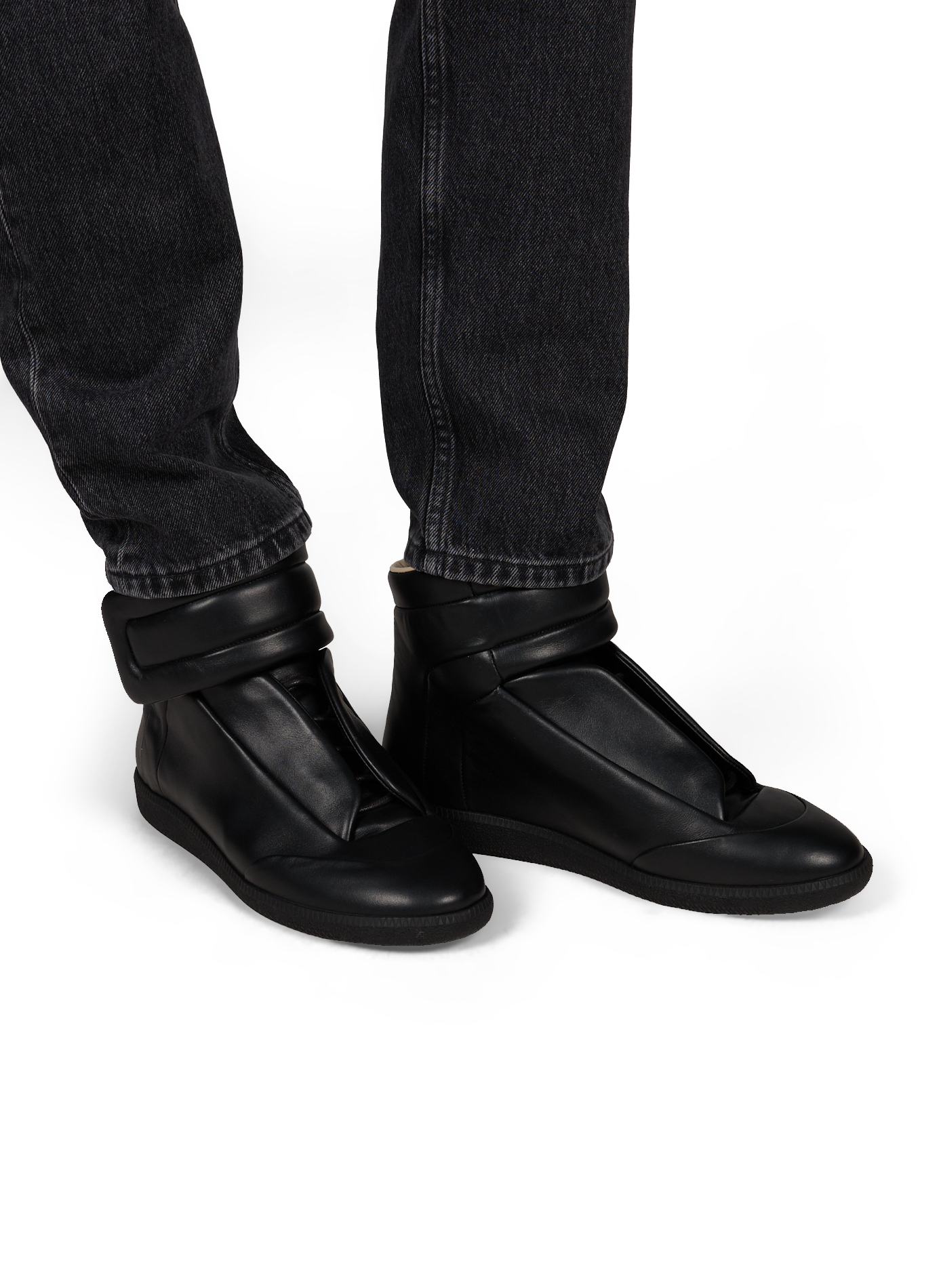 Baskets montantes Future en cuir MAISON MARGIELA Noir