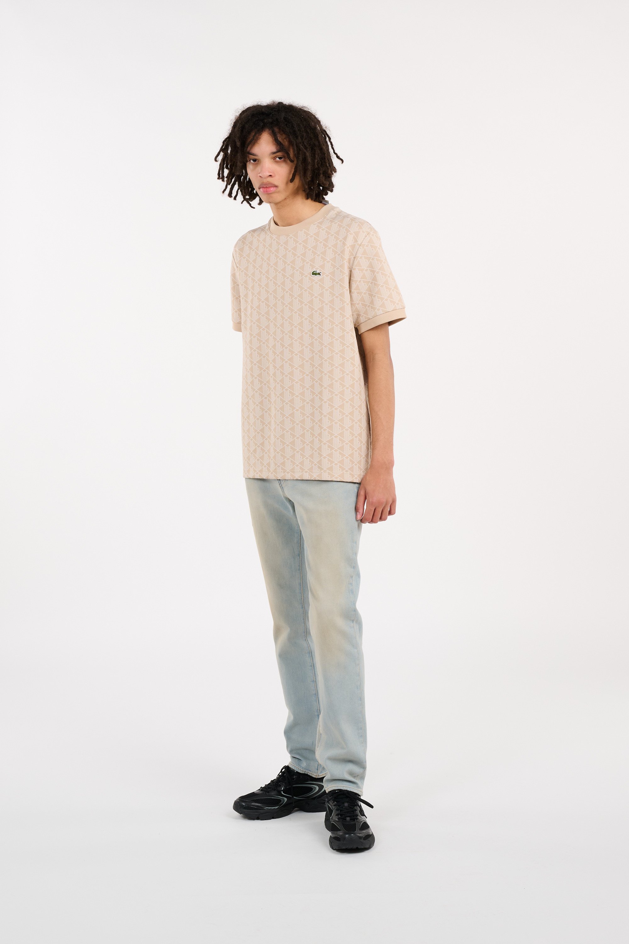 T-shirt tee-shirt LACOSTE Beige