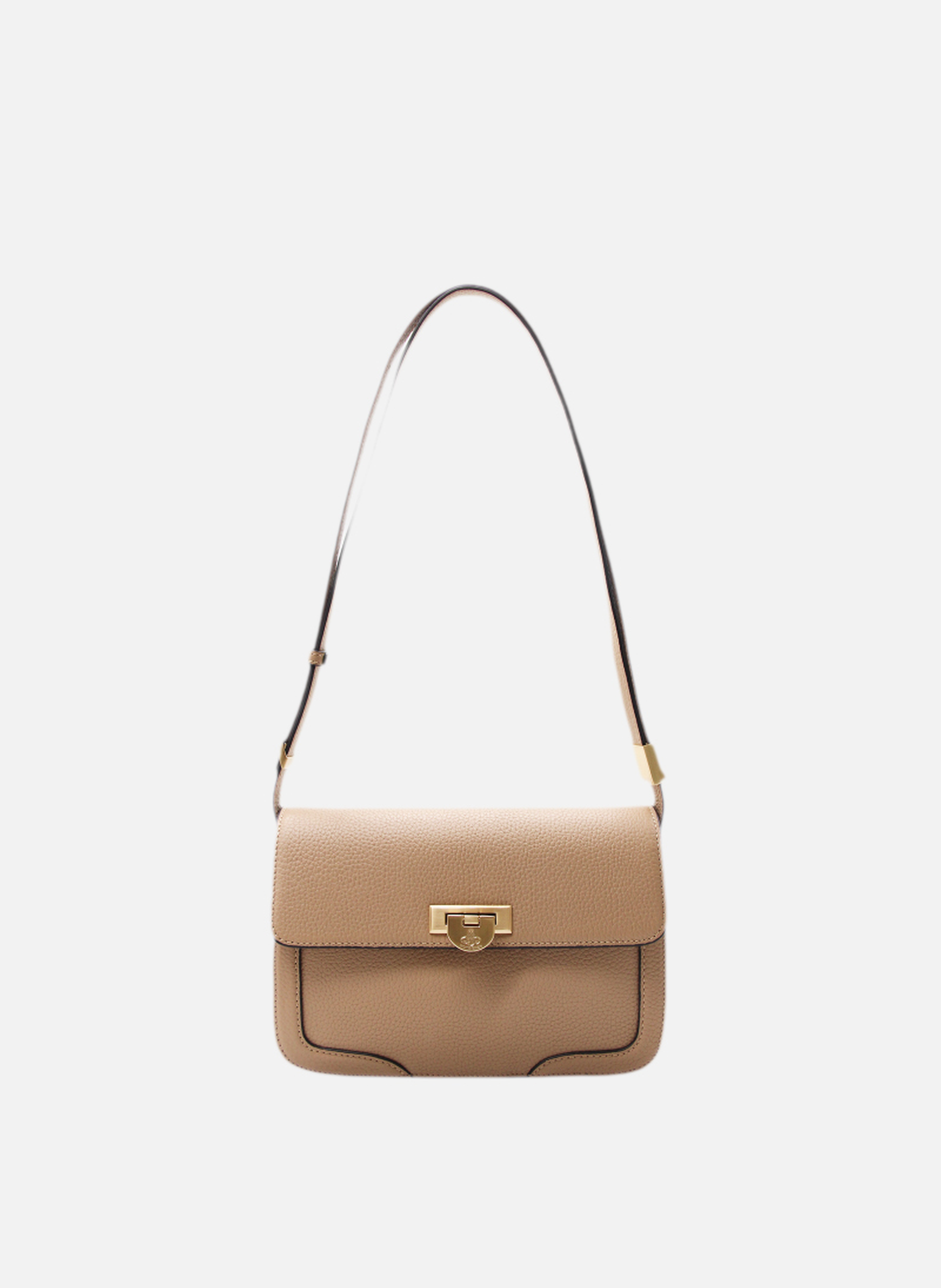 Auteuil | sac porté travers gm en cuir de vachette POURCHET Marron