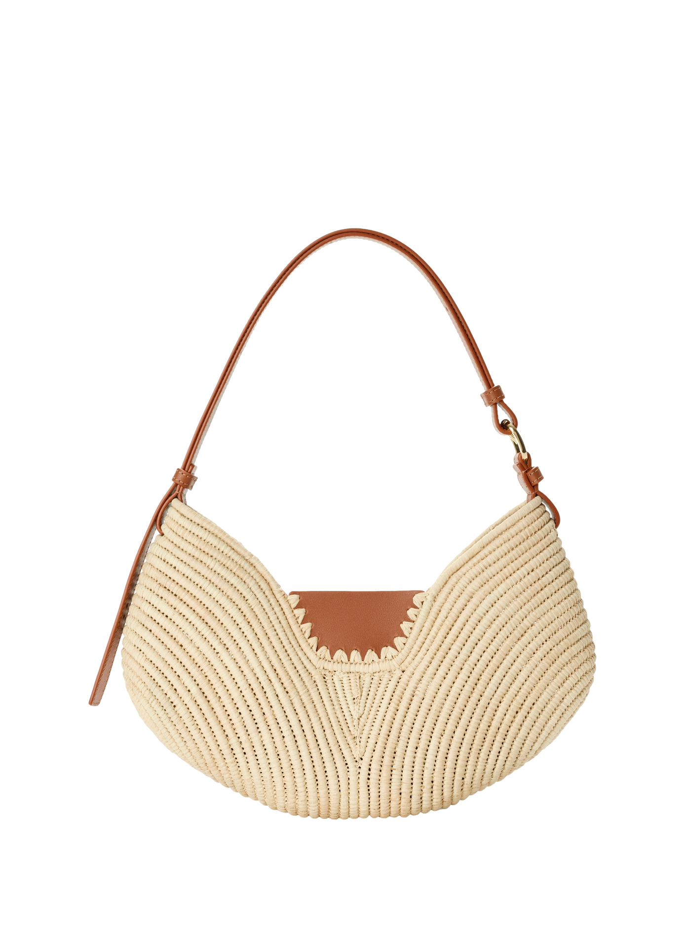 Loewe Swing medium tas van raffia en kalfsleer LOEWE Beige