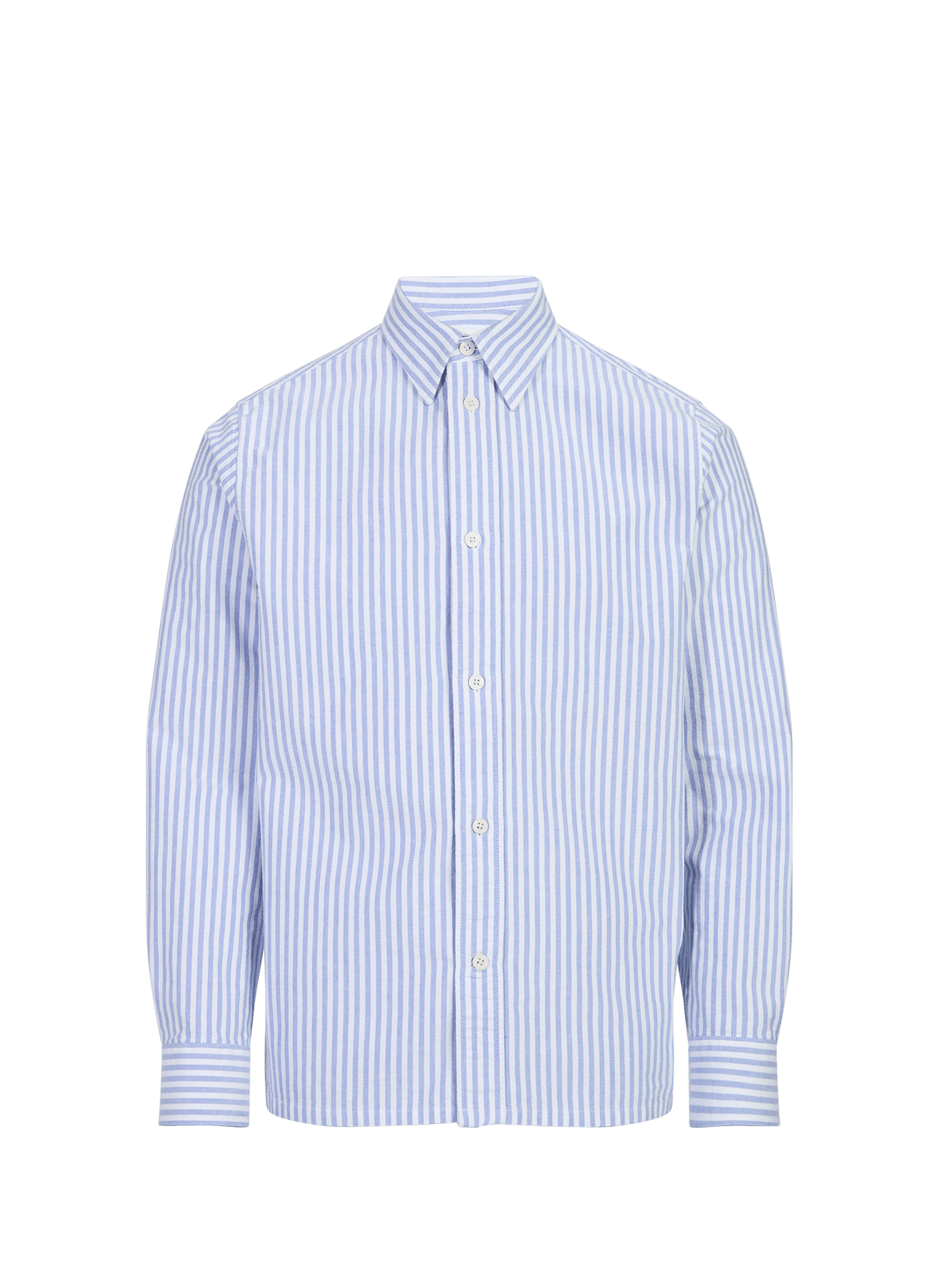 Chemise col classique manches contrastantes en coton NN.07 Blue