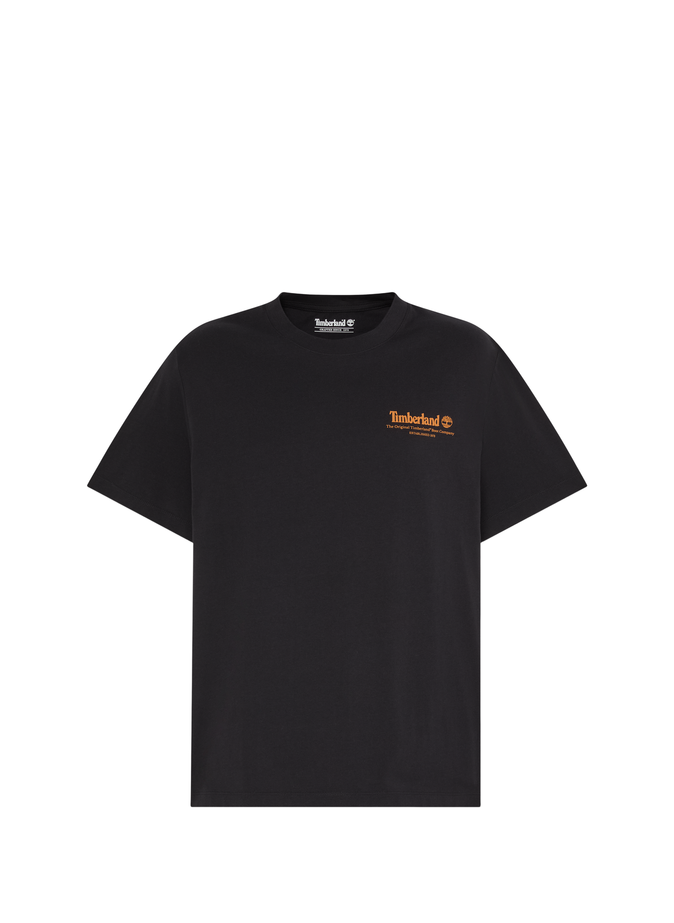 Bedrucktes gerades Baumwoll-T-Shirt TIMBERLAND Schwarz