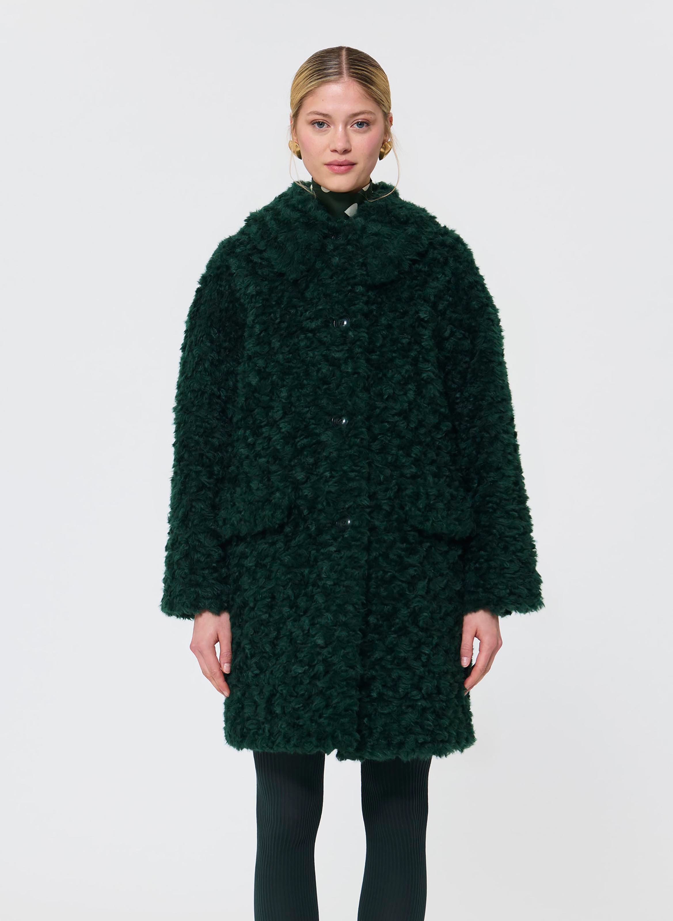 Manteau fausse fourrure mael TARA JARMON Vert