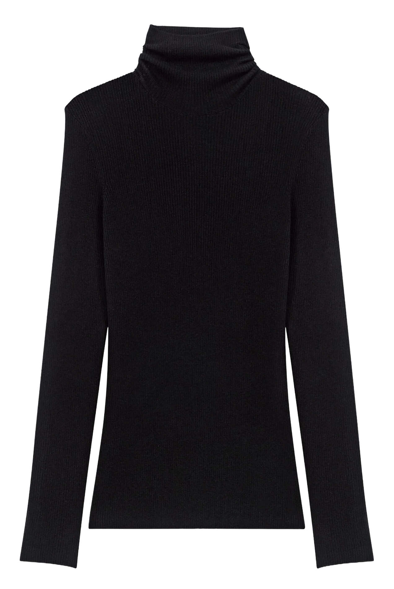 Pull moulant en laine et soie MAJE Noir