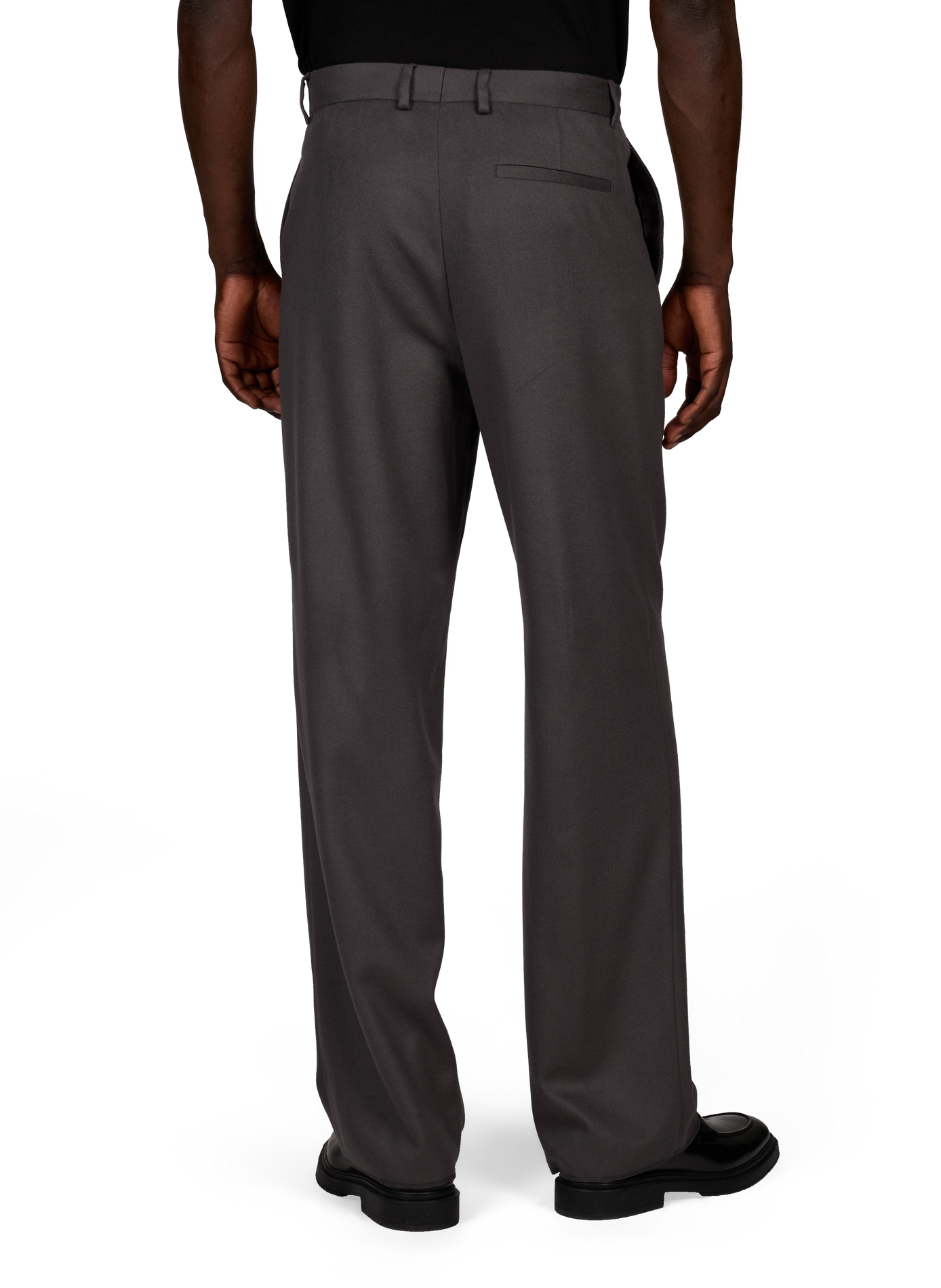 Straight wool and cashmere trousers EMPORIO ARMANI Grey