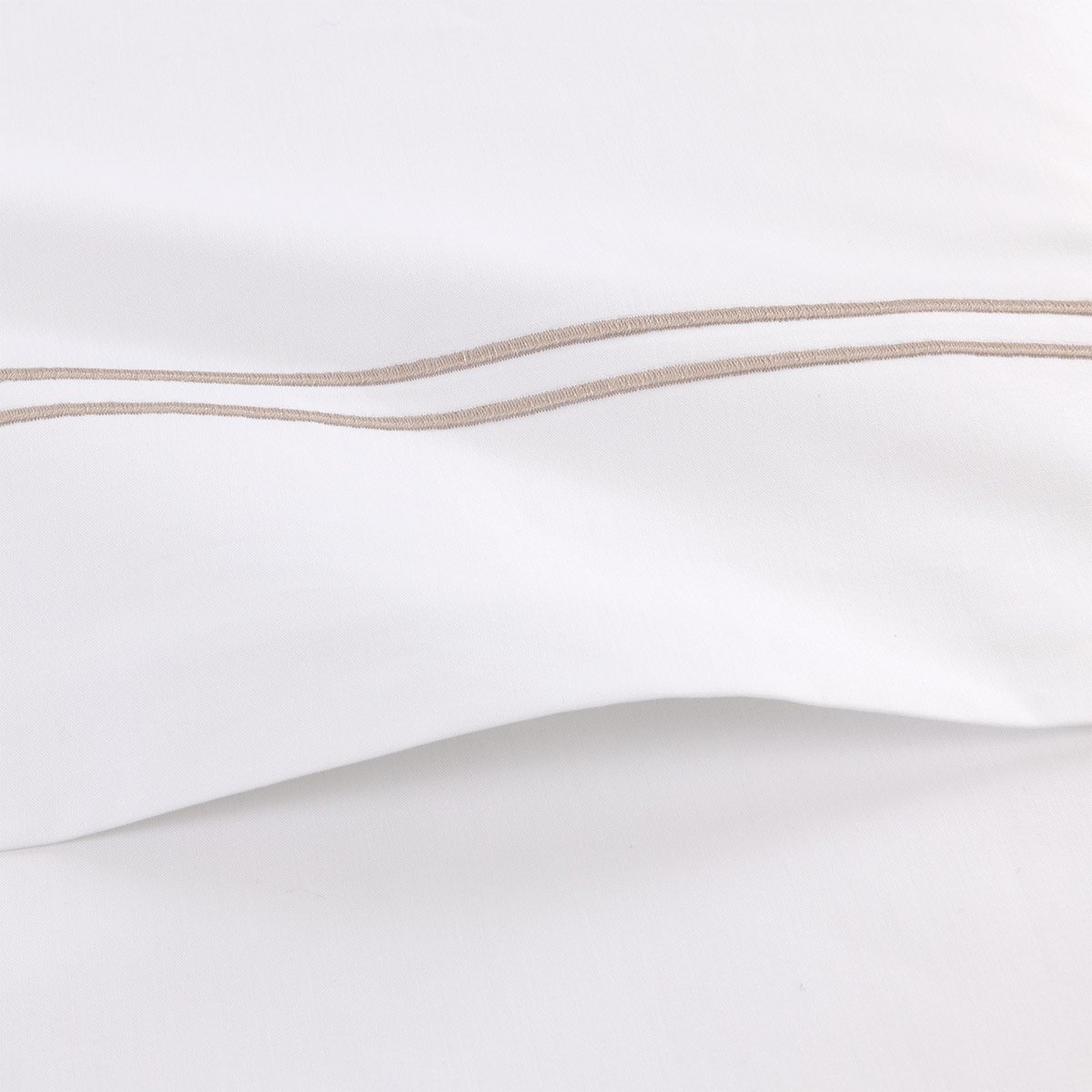 Drap plat en percale de coton, duo YVES DELORME Gris
