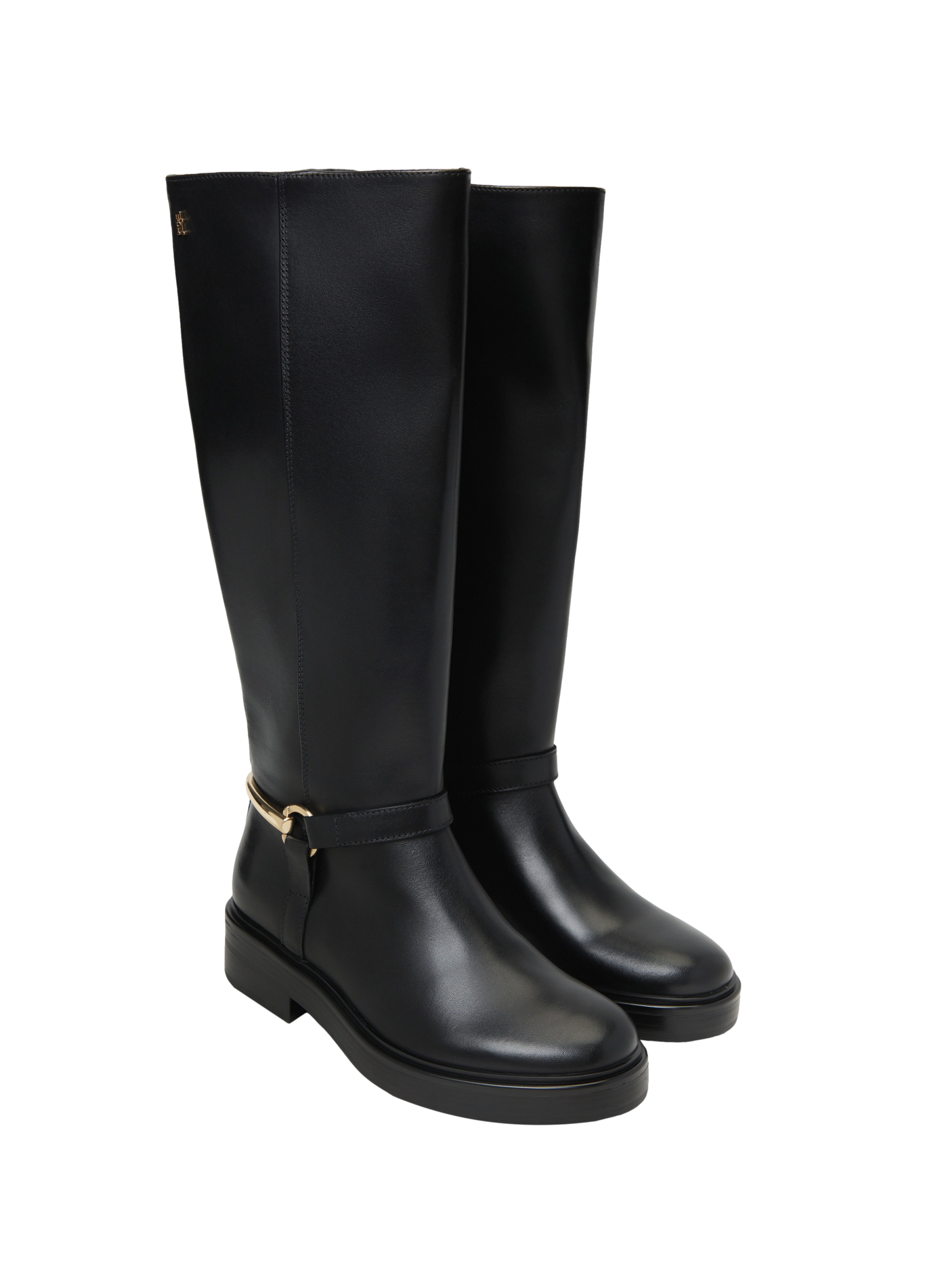 High leather zip-up boots TOMMY HILFIGER Black