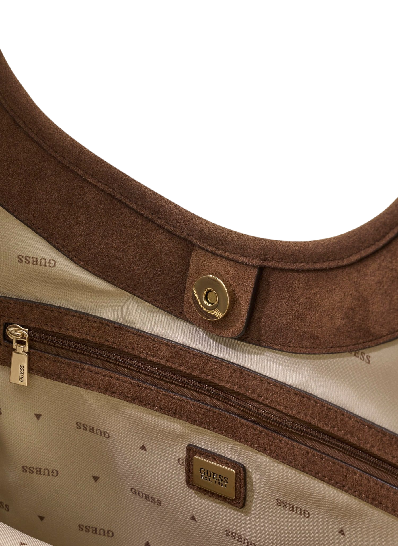 Sac tote monogramme  GUESS Marron