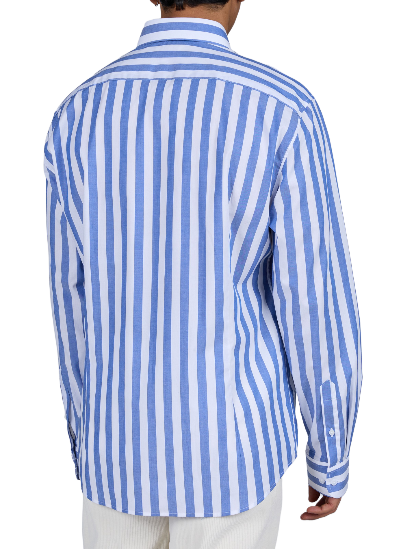 Gestreiftes Slim-Fit Hemd aus Baumwollmischung TOMMY HILFIGER Blau