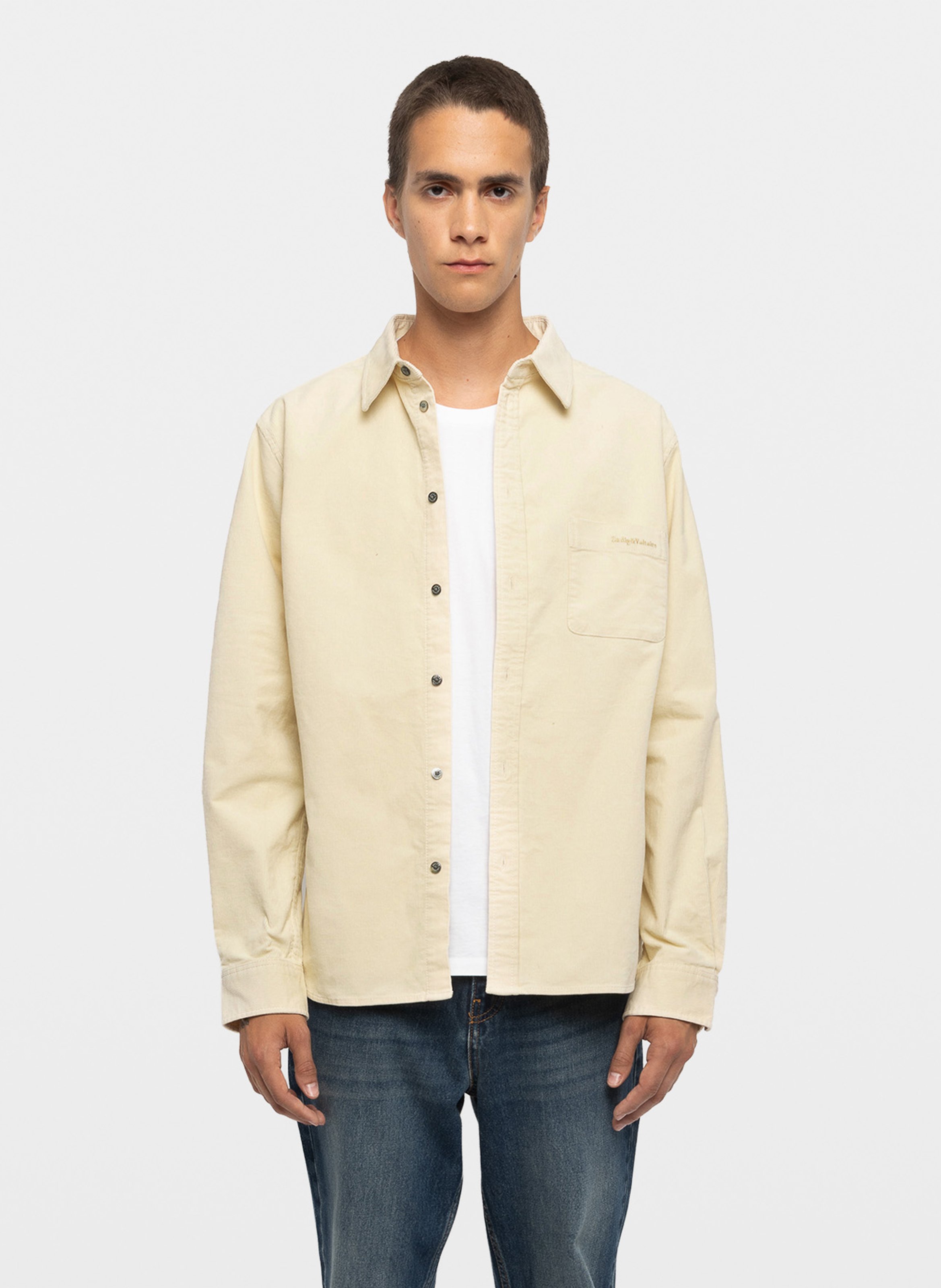 Surchemise droite col classique côtelée en coton mélangé simon ZADIG&VOLTAIRE Beige