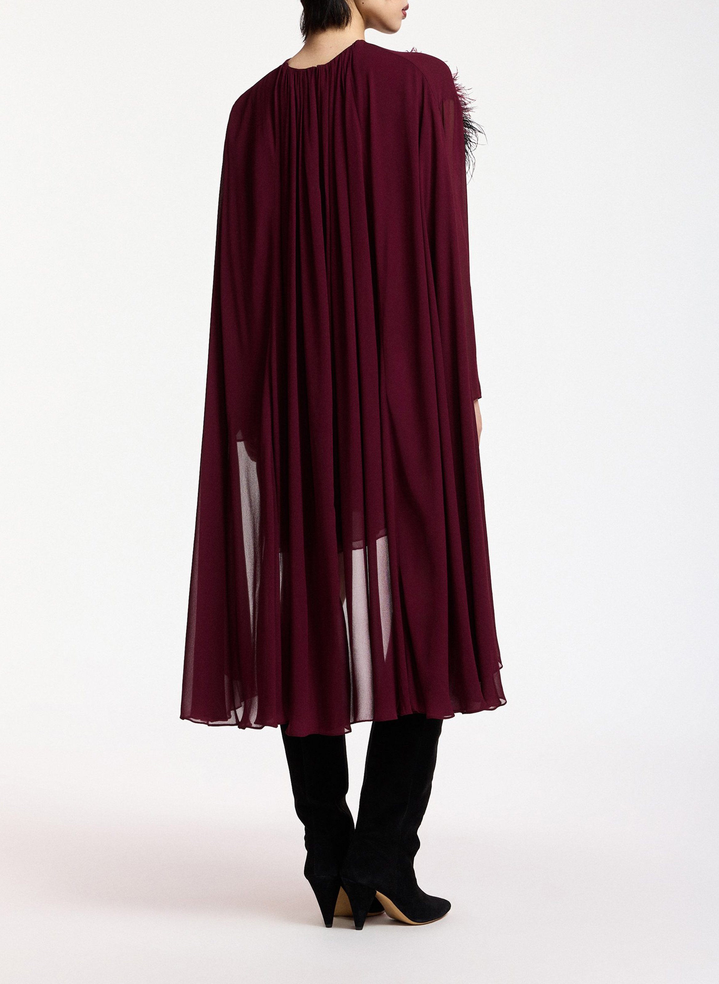 Robe courte ample col montant kaydence ESSENTIEL ANTWERP Rouge