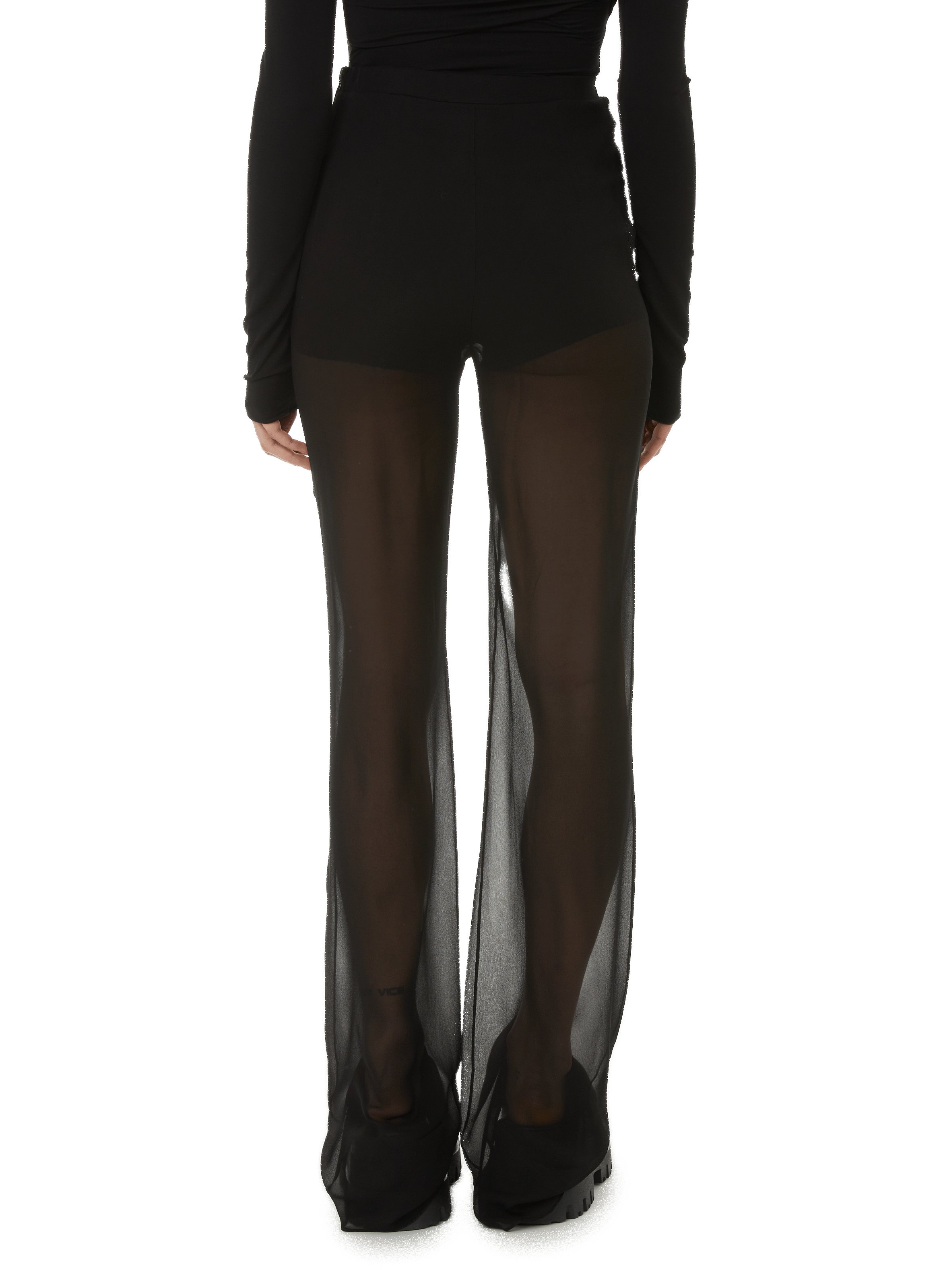 Pantalon flare en soie NENSI DOJAKA Noir