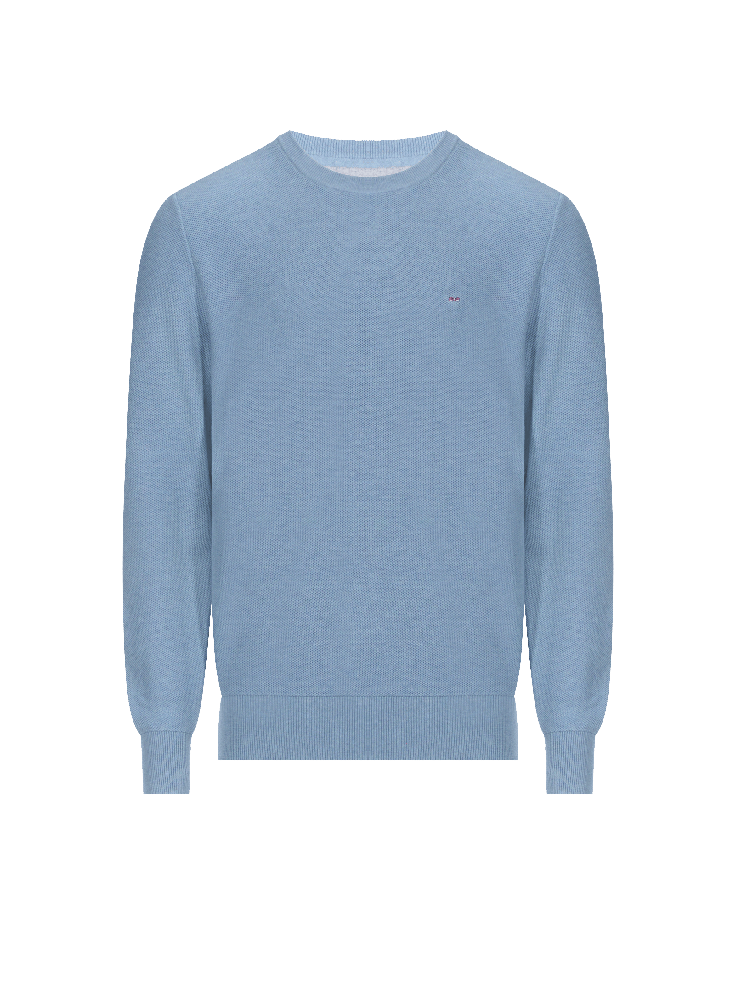 Cotton piqué jumper EDEN PARK Blue