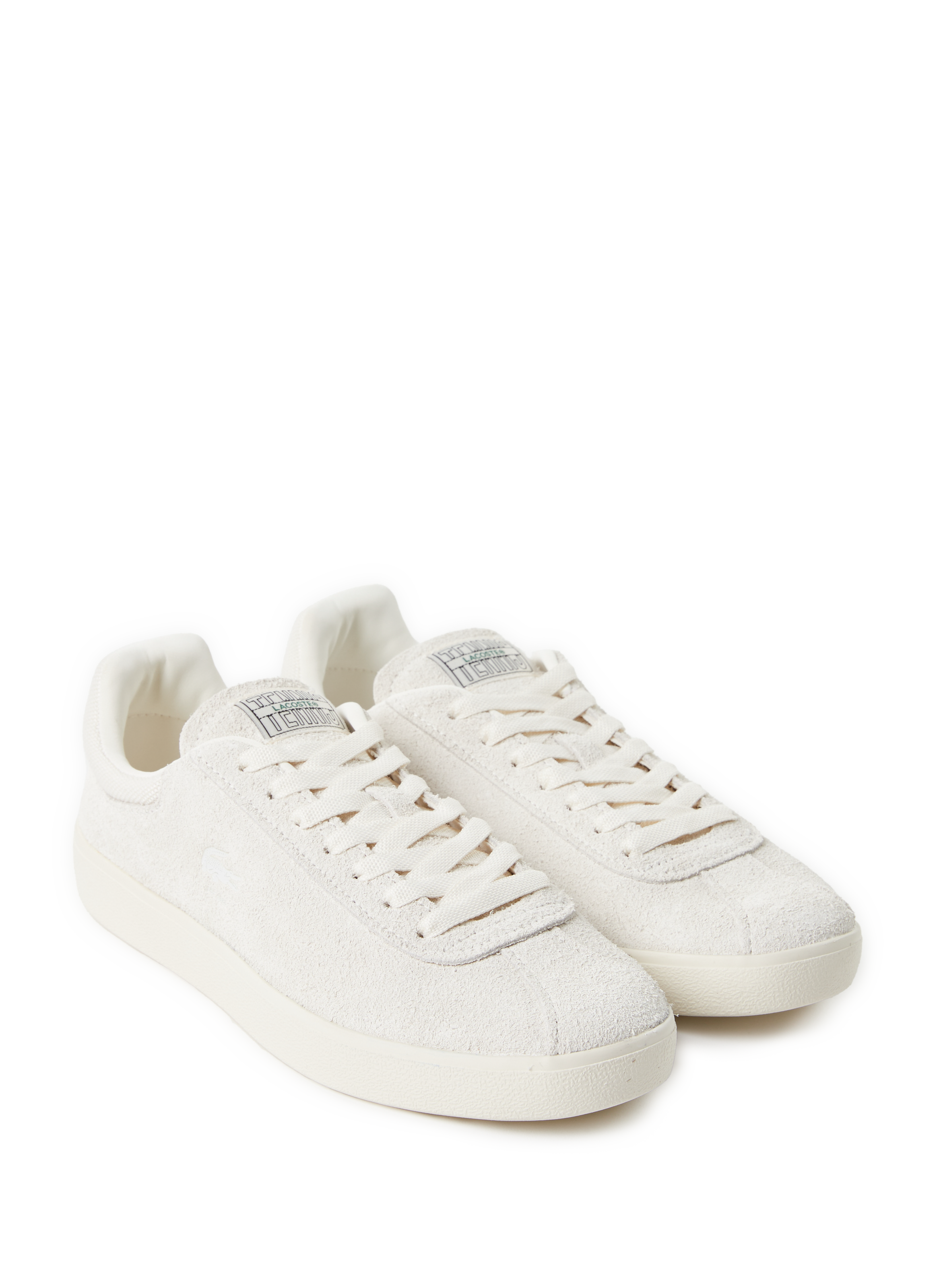 Baskets en cuir suédé LACOSTE Blanc