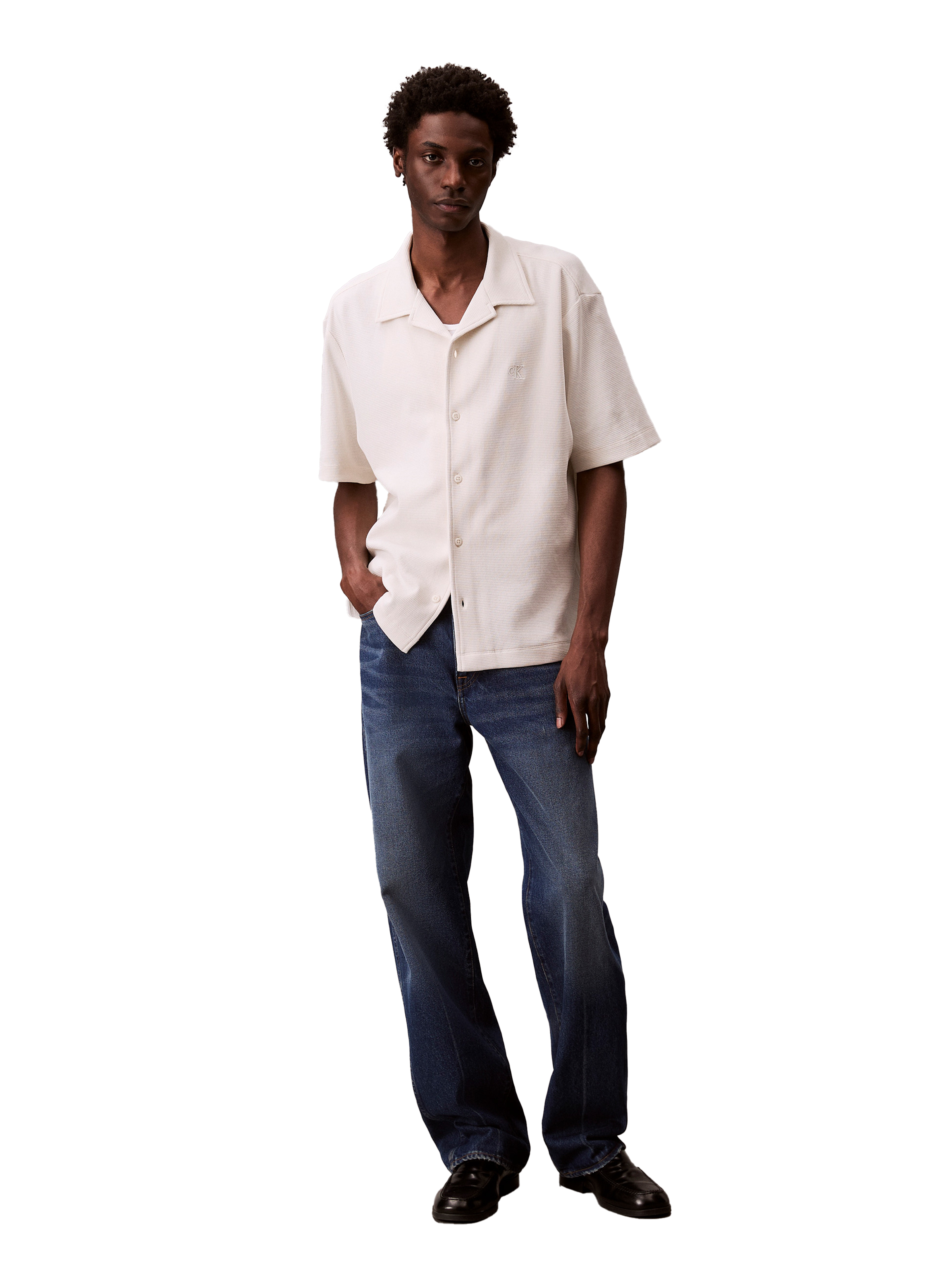 Chemise en coton CALVIN KLEIN Blanc