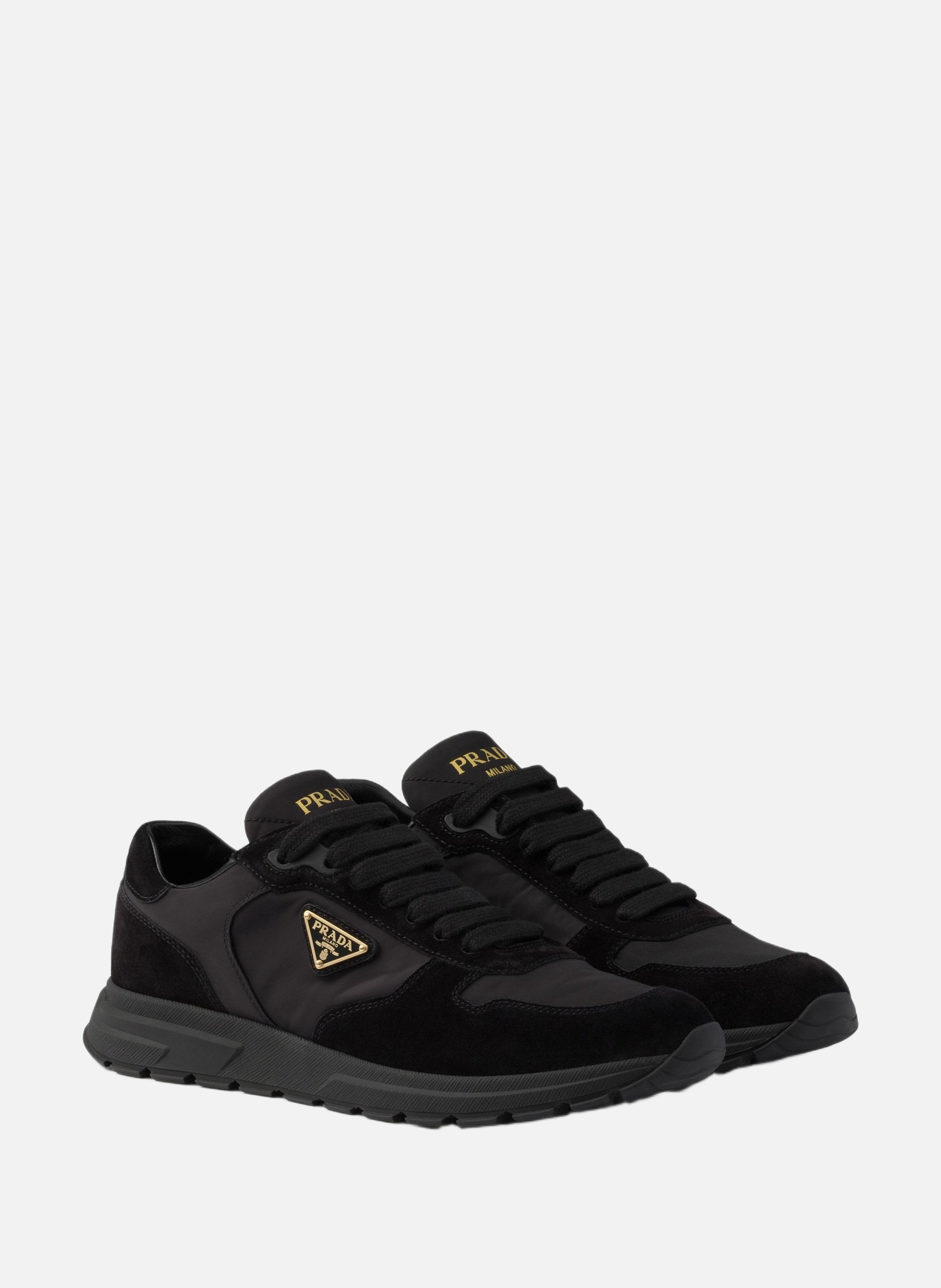 Sneakers prax 2.0 en re-nylon et veau velours PRADA Noir