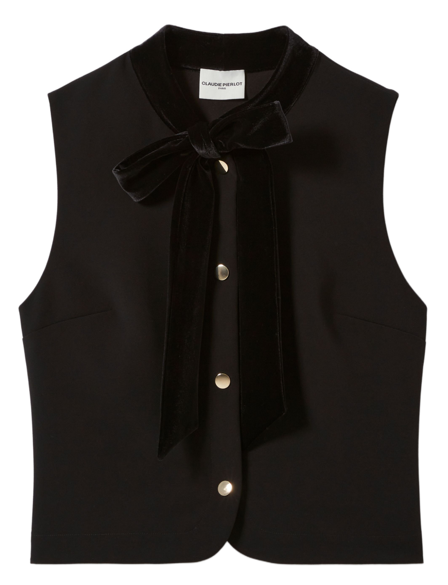 Gilet de tailleur col rond bertina CLAUDIE PIERLOT Noir