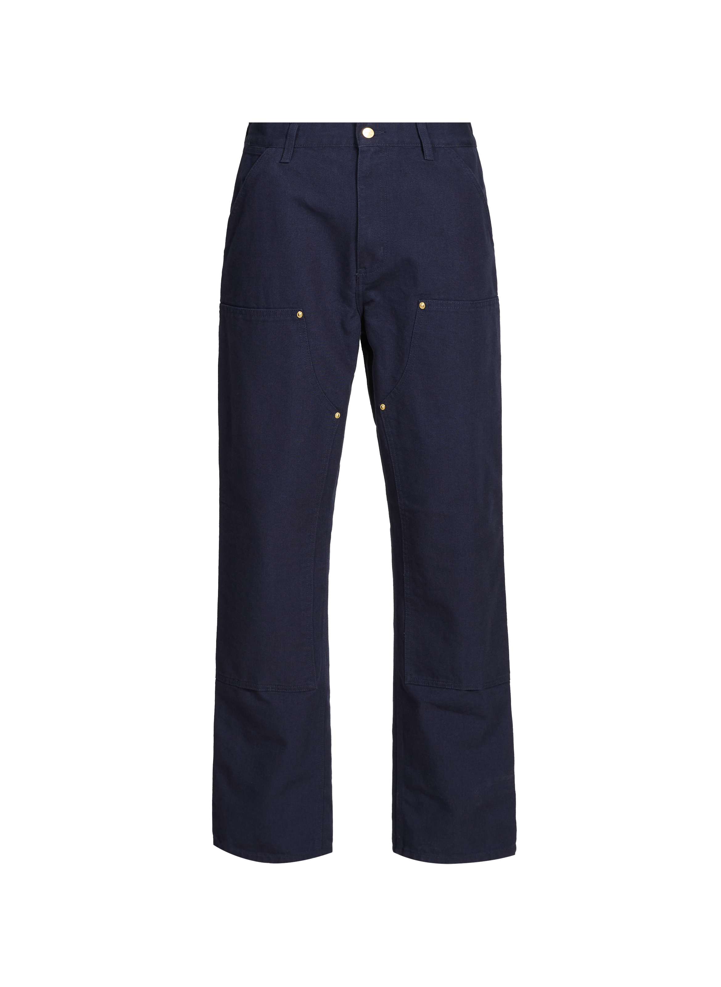 Solid straight cotton pants CARHARTT WIP Blue
