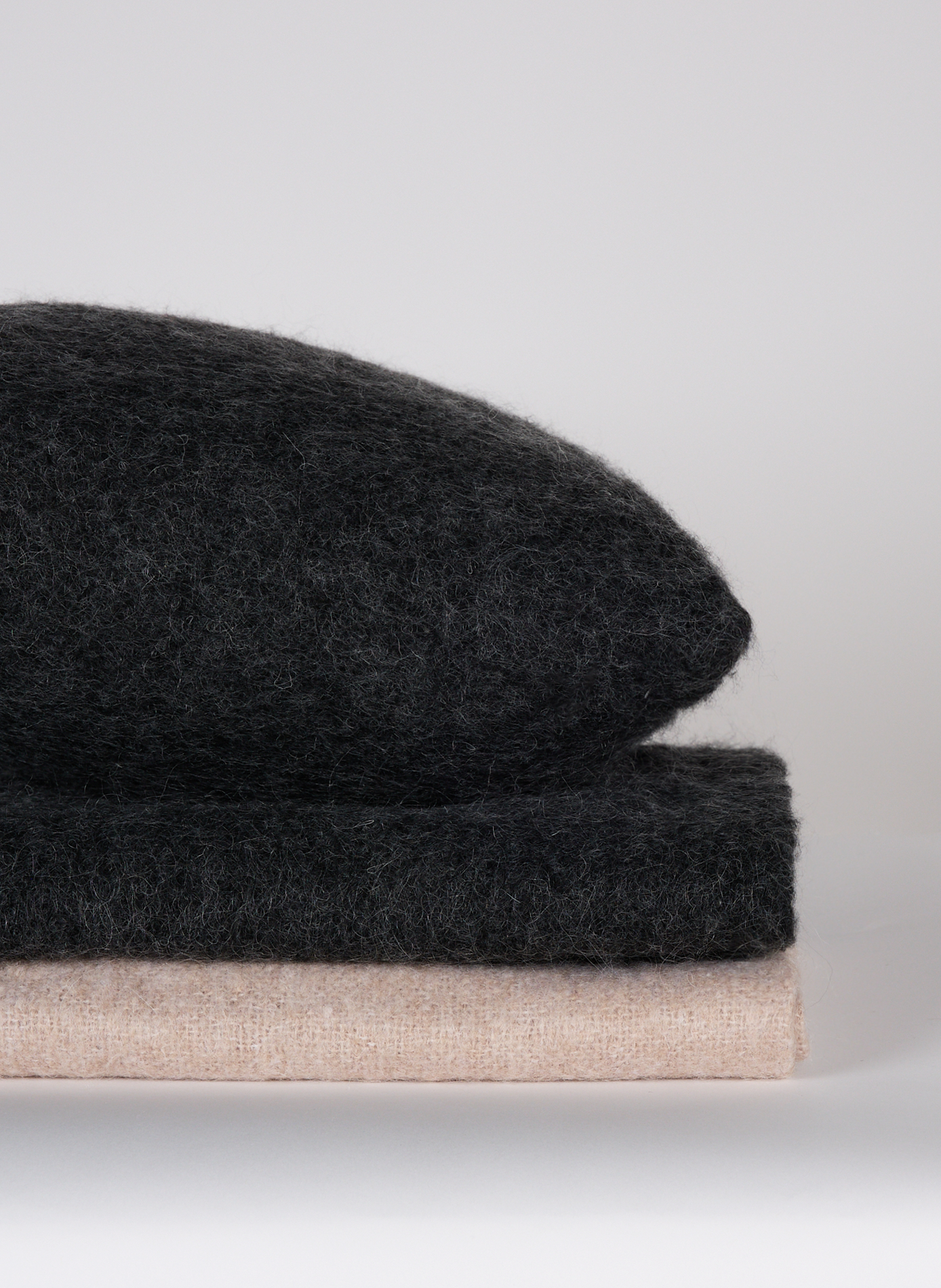 Plaid effet mohair AU PRINTEMPS PARIS Gris