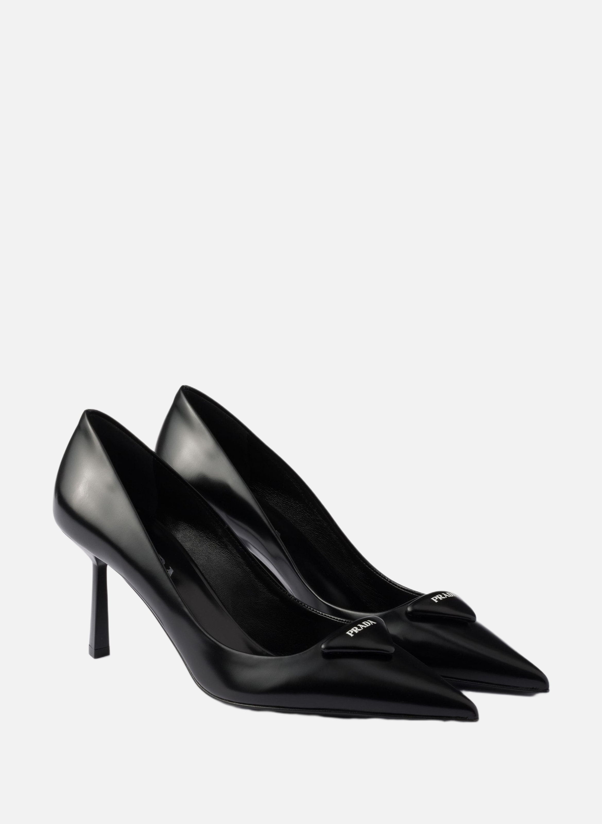 Escarpins en cuir brossé PRADA Noir