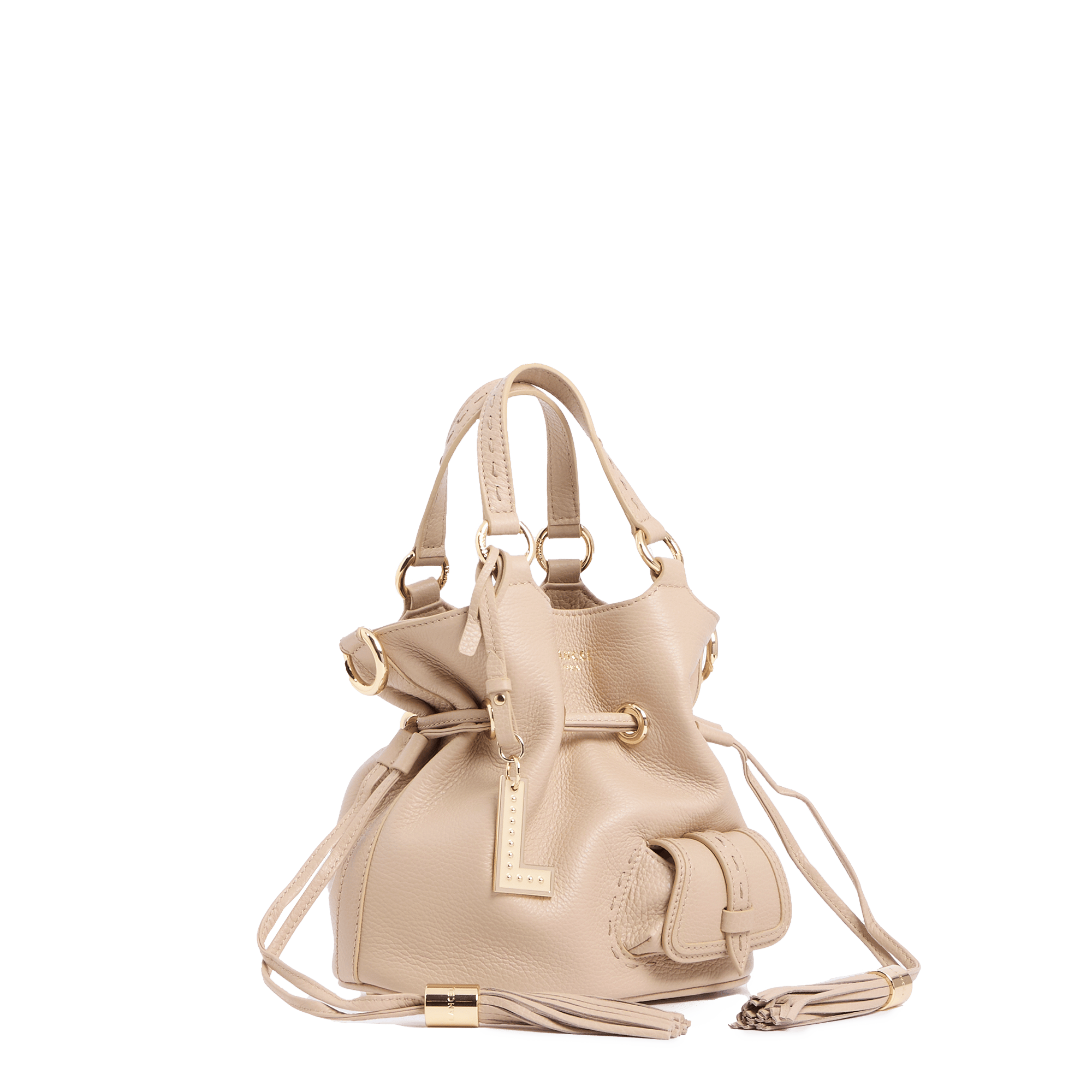 Sac seau s premier flirt de lancel en cuir LANCEL Beige