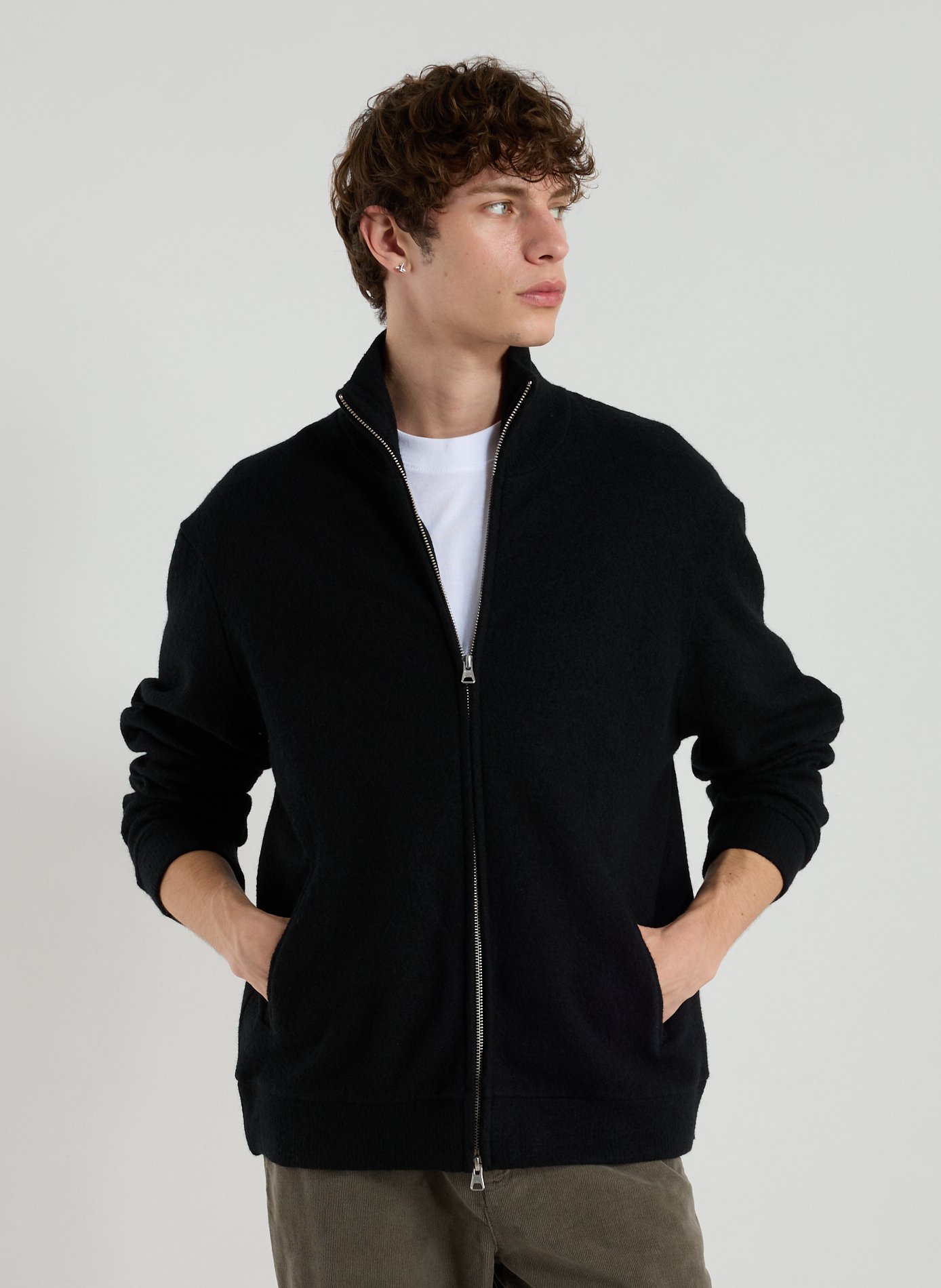 NN.07 Gilet en laine mérinos Noir