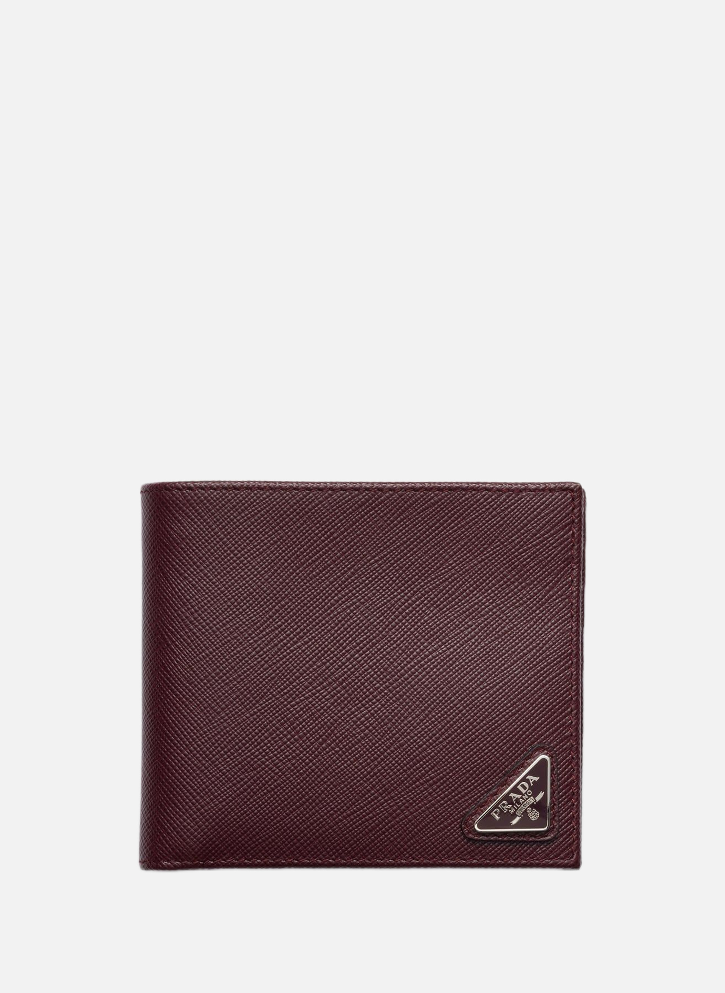 Portefeuille en cuir PRADA Rouge