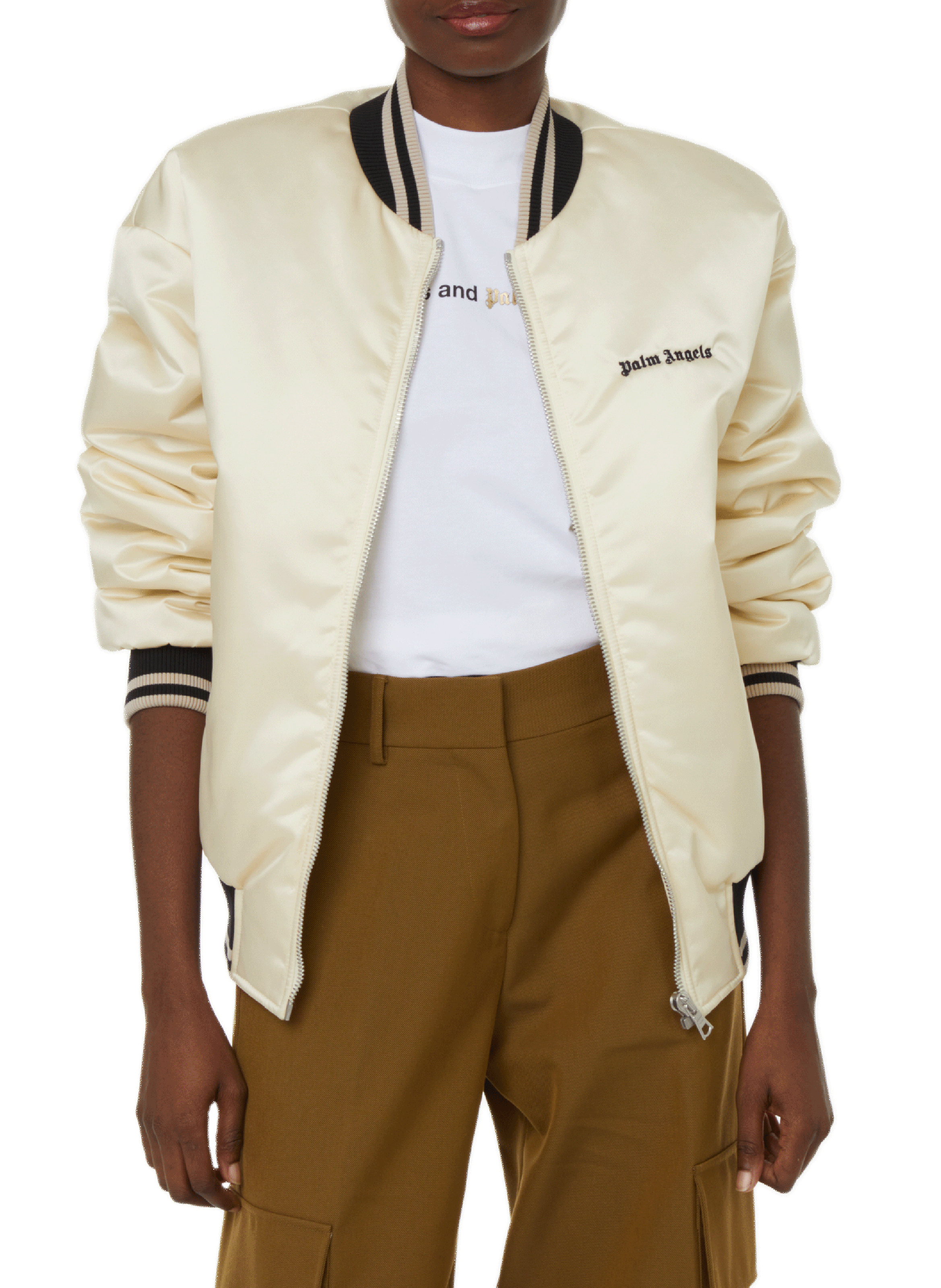 PALM ANGELS Bomber New Classic Beige