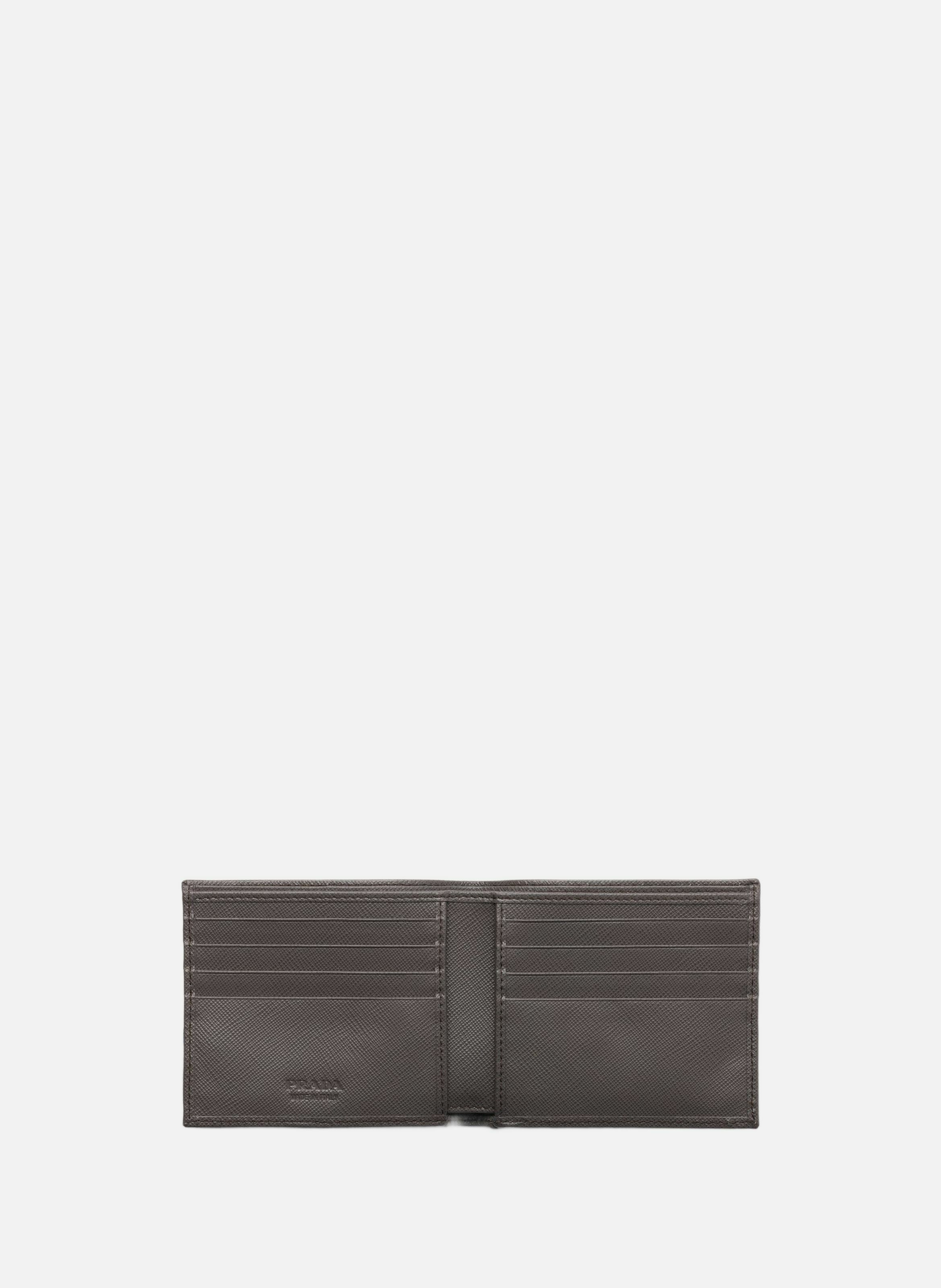Portefeuille en cuir PRADA Gris