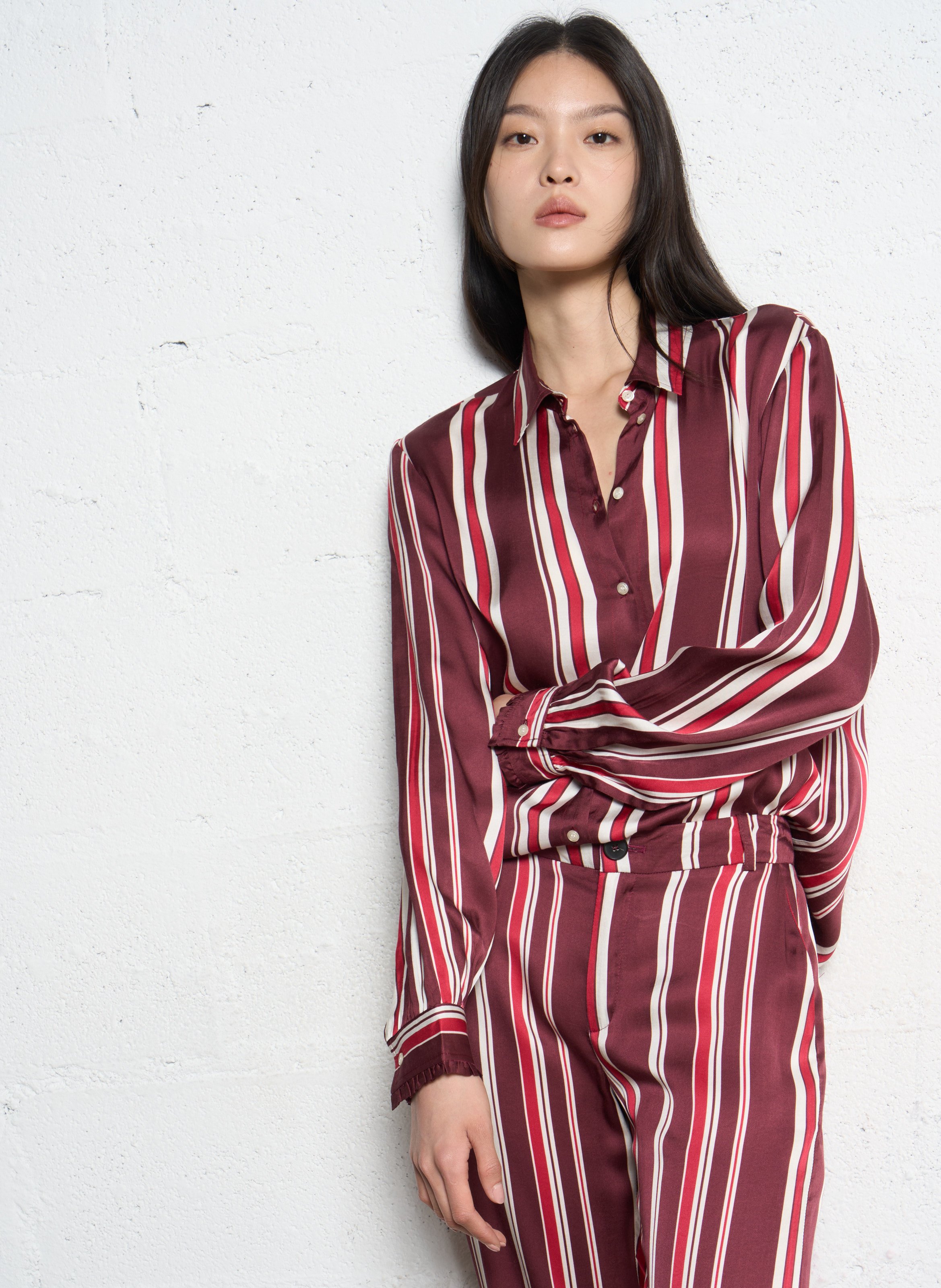 Chemise col classique IKKS Rose