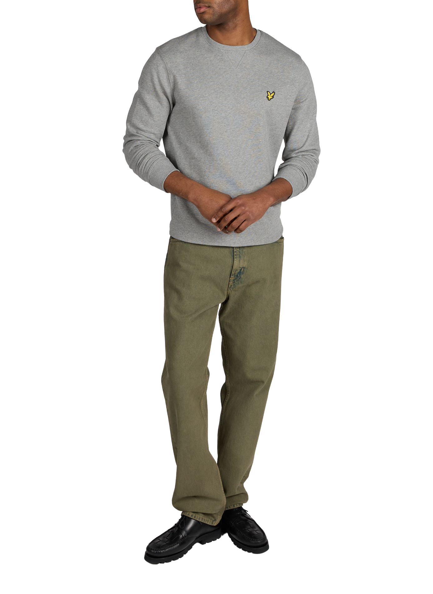 Sweat à col rond en coton LYLE & SCOTT Gris