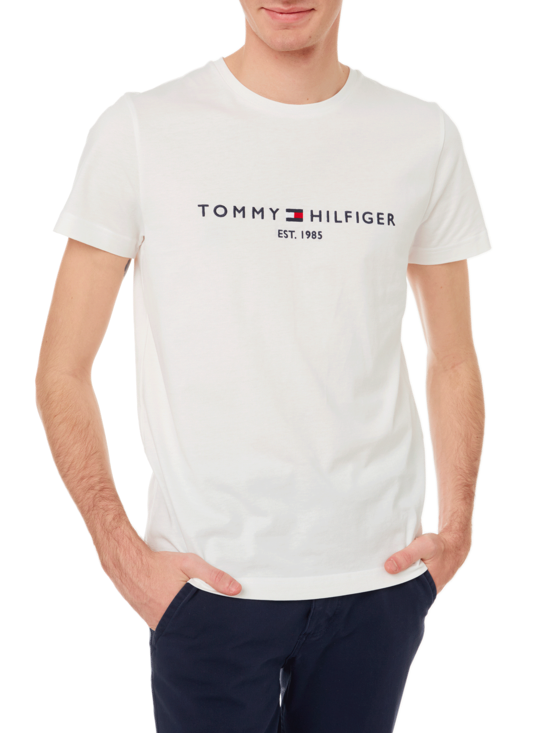 Organic cotton logo T-shirt TOMMY HILFIGER White