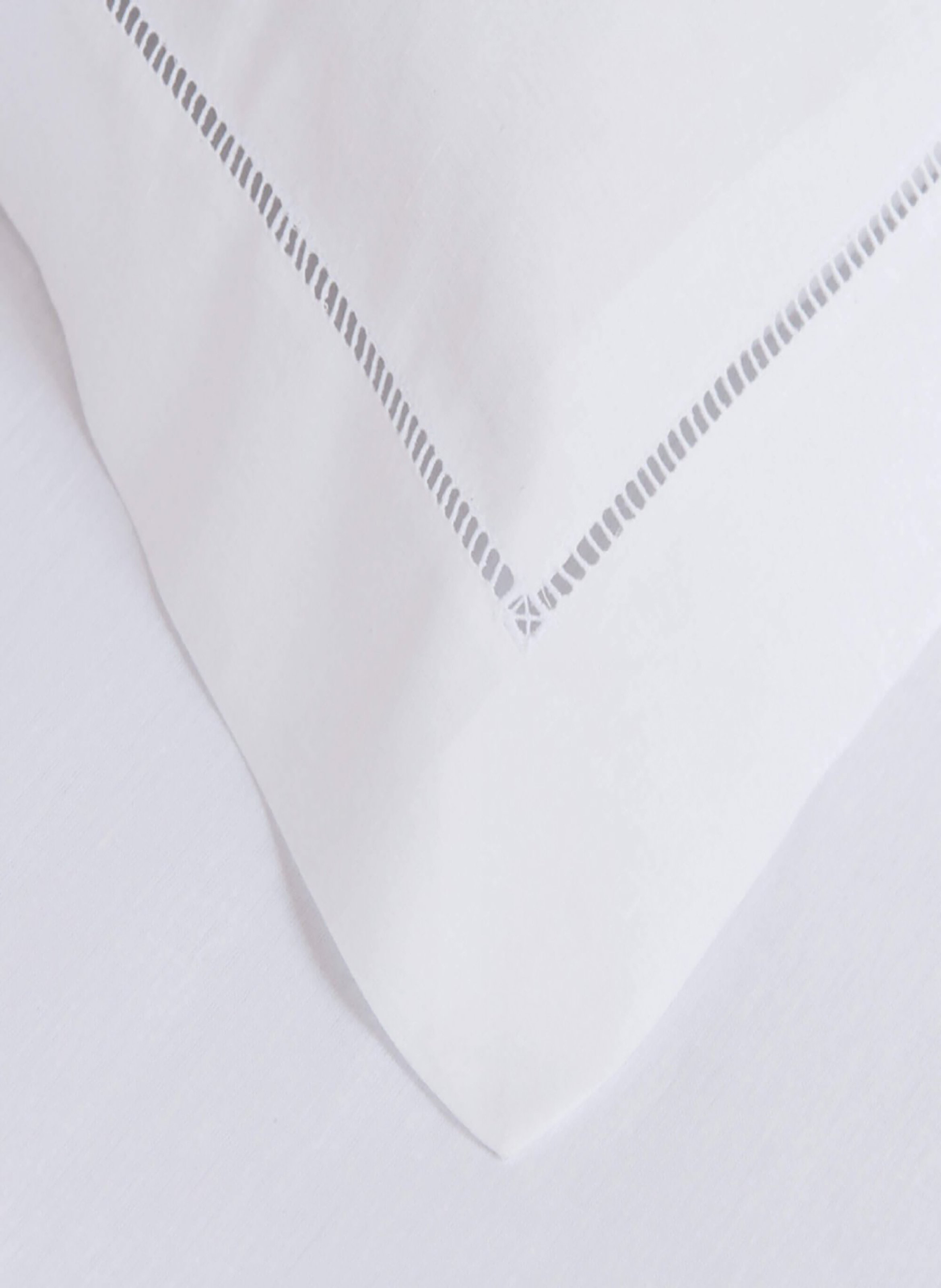 Taie d'oreiller unie en lin métis, venise ALEXANDRE TURPAULT Blanc