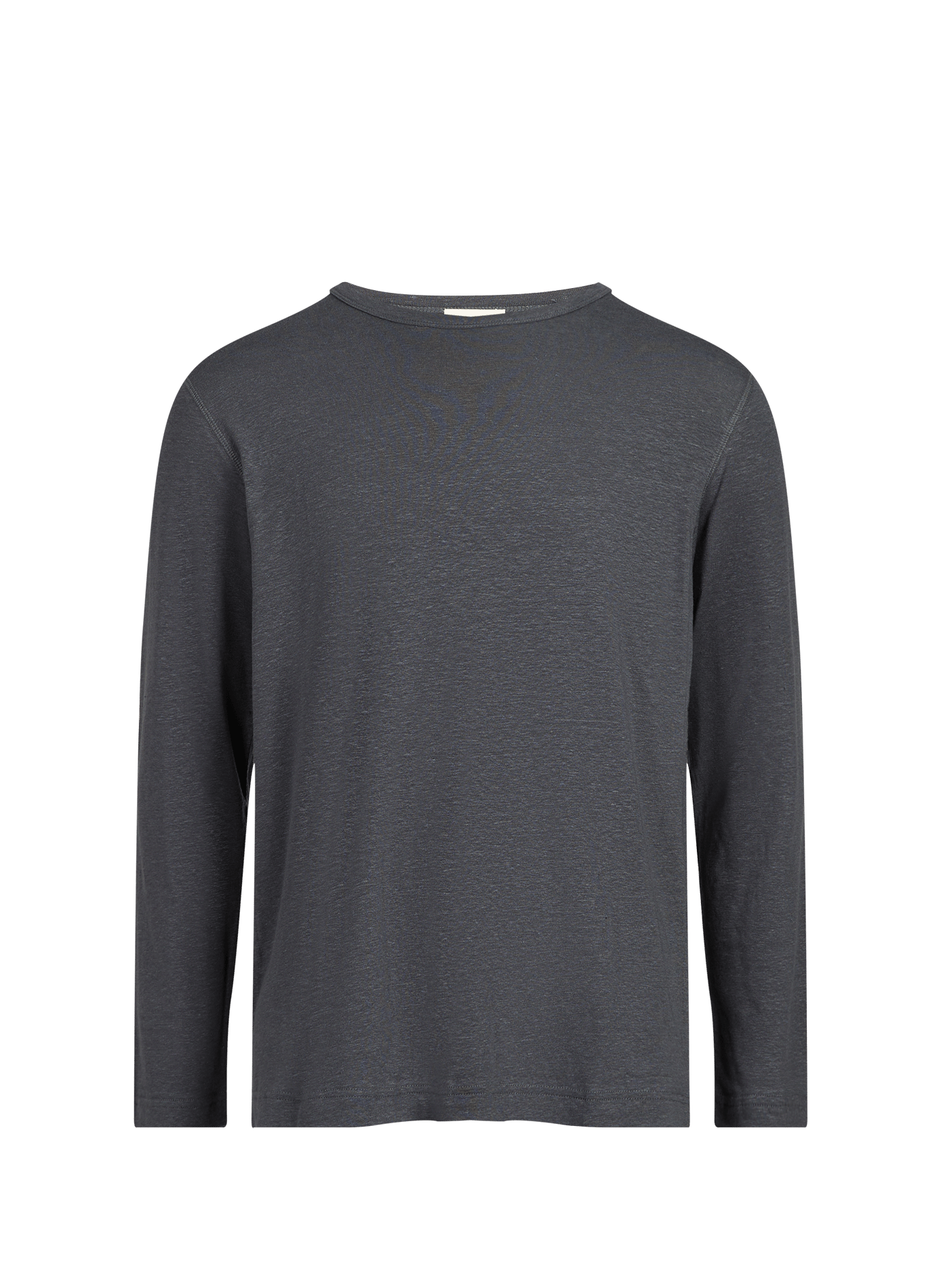 Straight fit linen blend t-shirt CLOSED Black