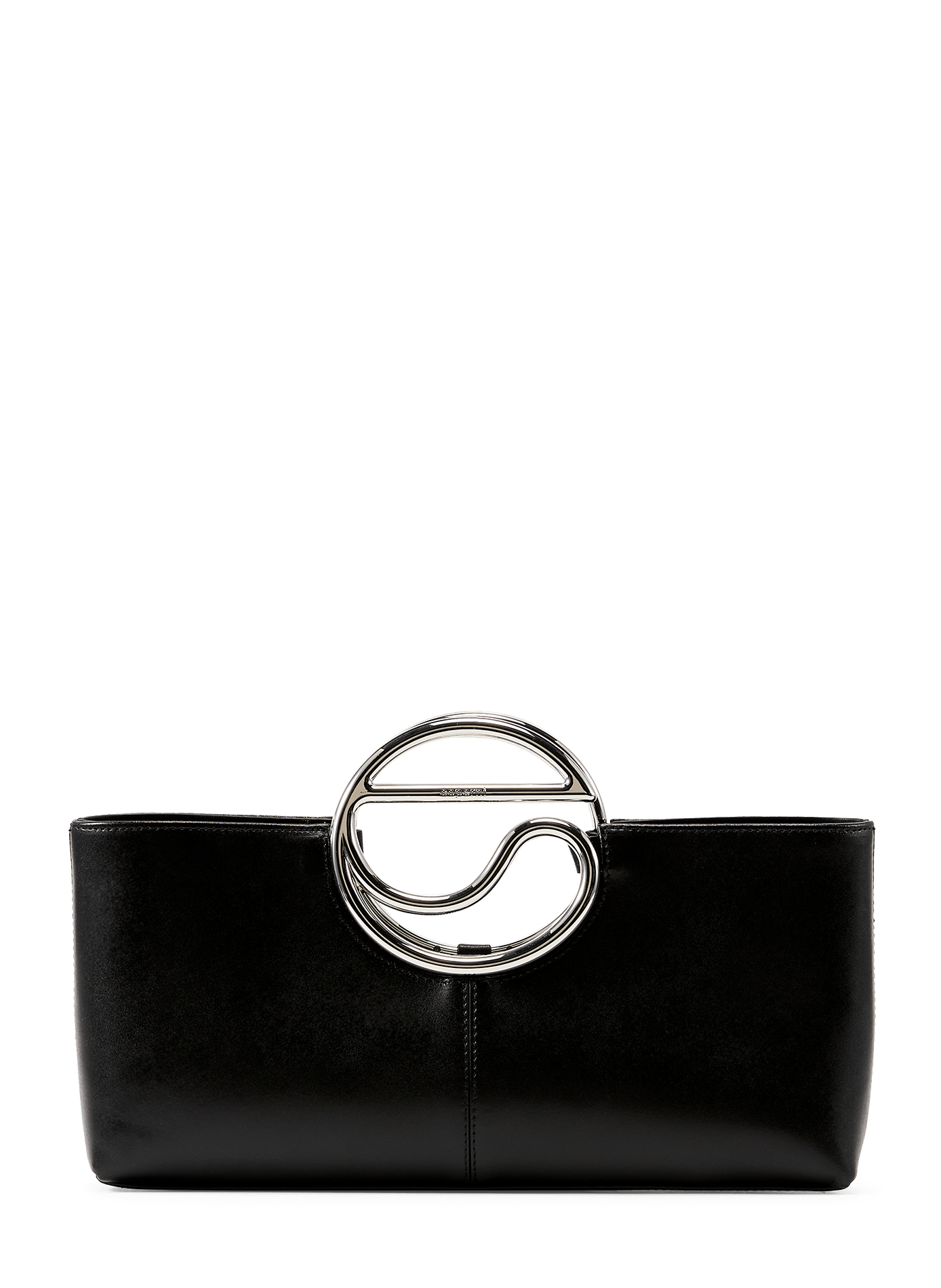 Sac à main C Clutch en cuir de veau COPERNI Noir