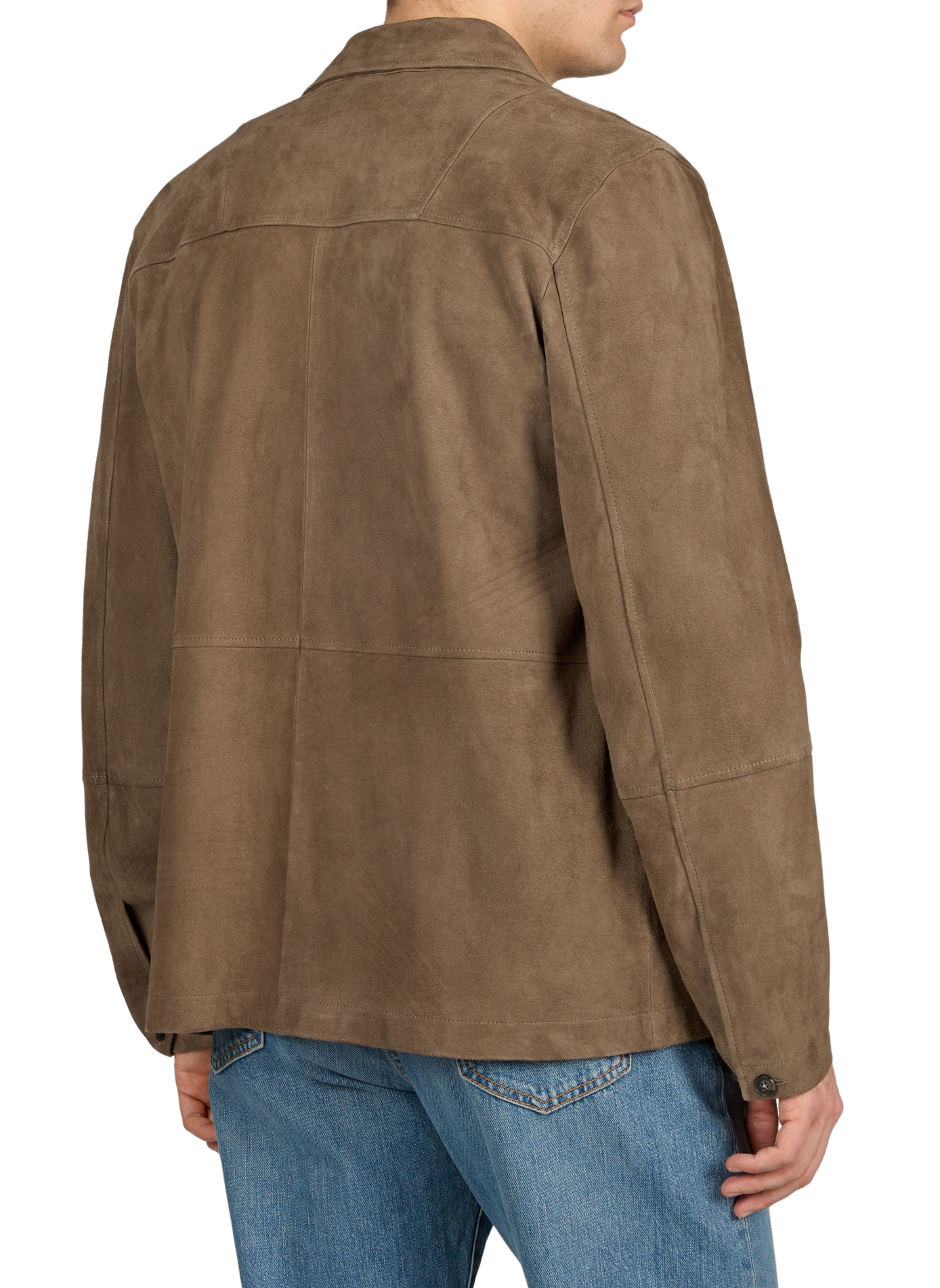 Veste col classique en cuir suédé CLOSED Gris