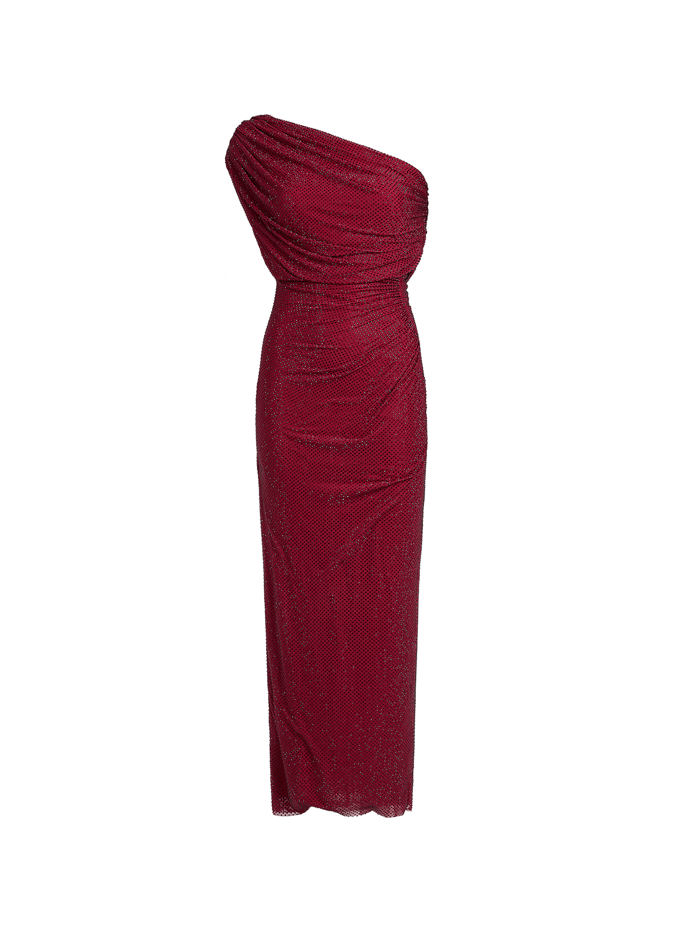 Midi dress with rhinestones SELF PORTRAIT Red