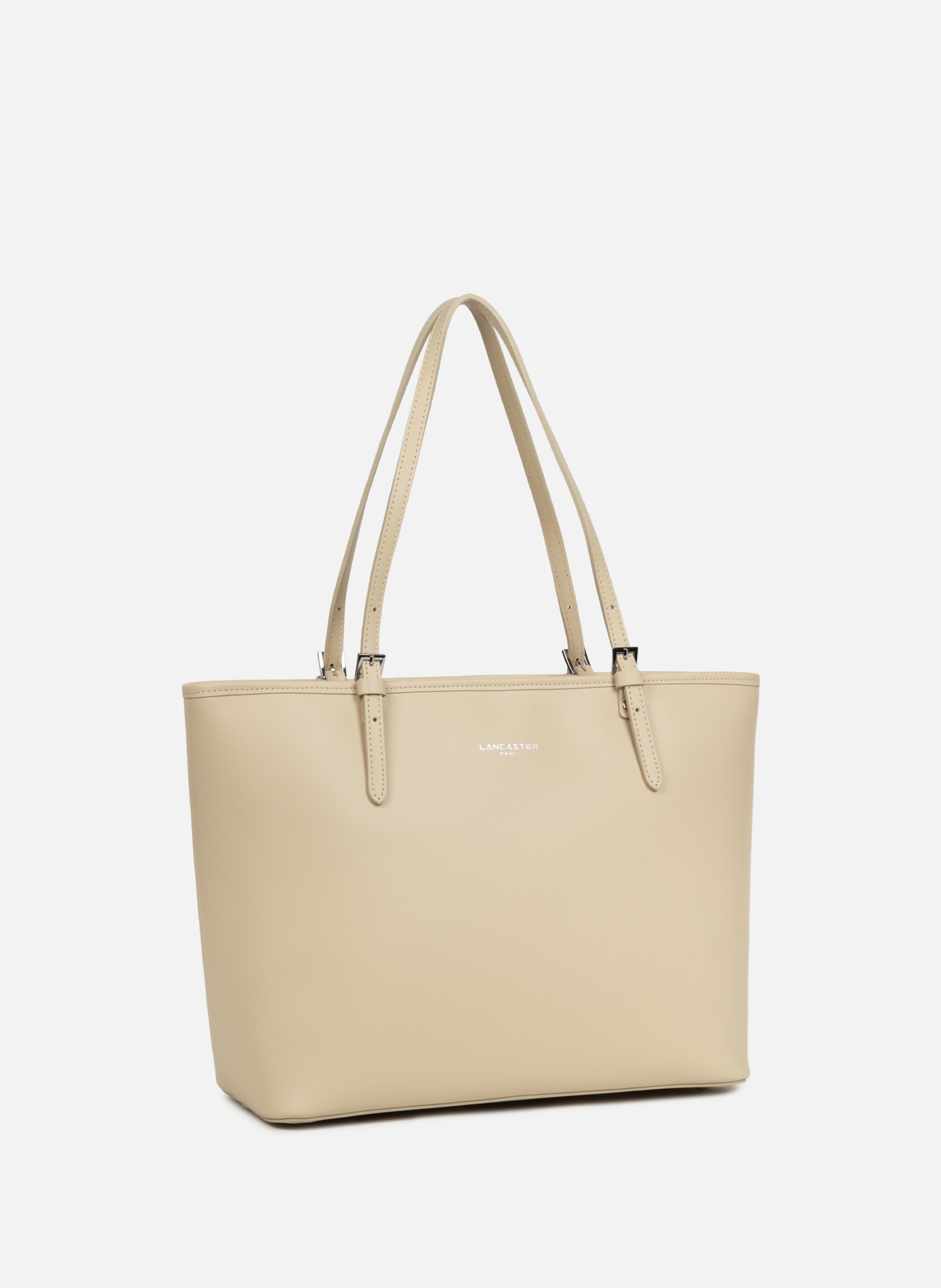 Grand sac cabas épaule - smooth LANCASTER Beige