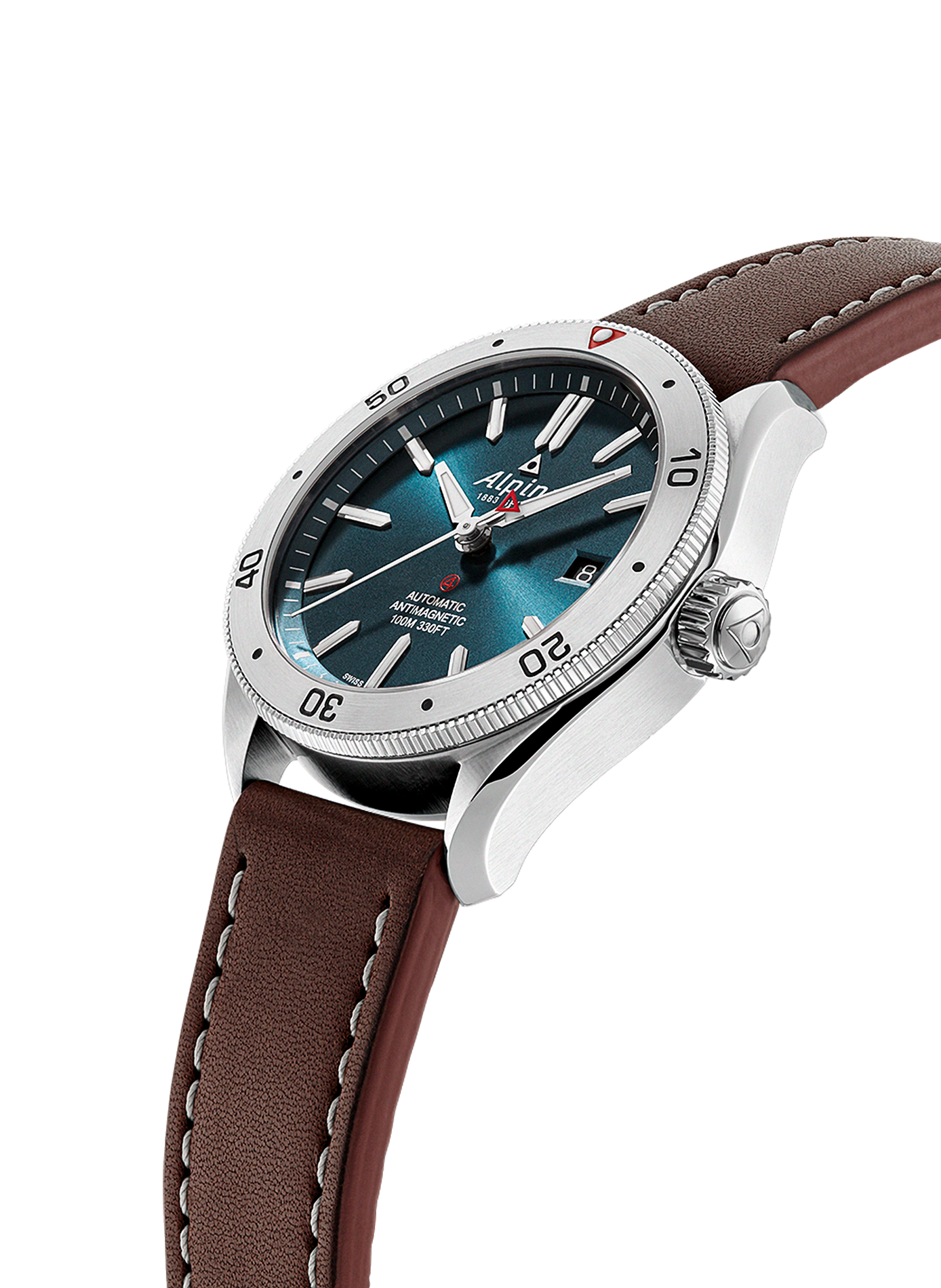 Montre automatique Alpiner 4 Automatic en cuir de veau ALPINA Bleu