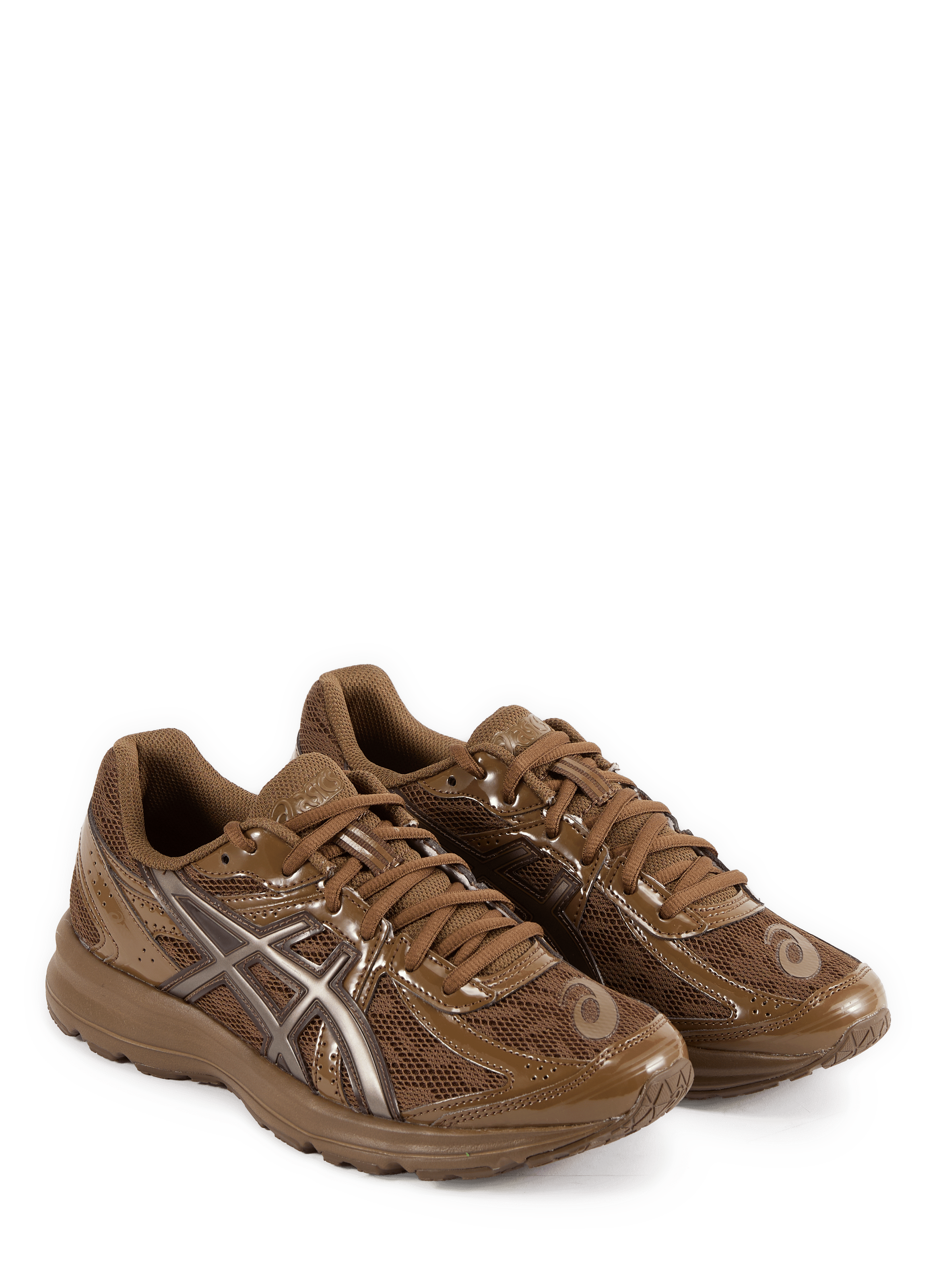 Baskets Jog-100S en cuir ASICS Marron