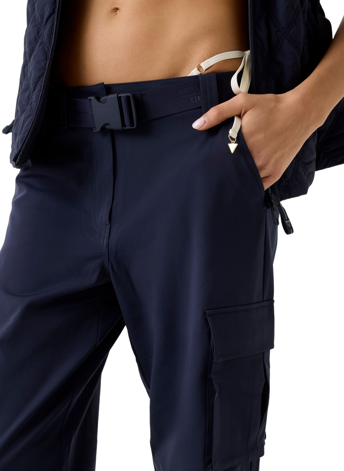 Cargo pants with removable belt GUESS Blue
