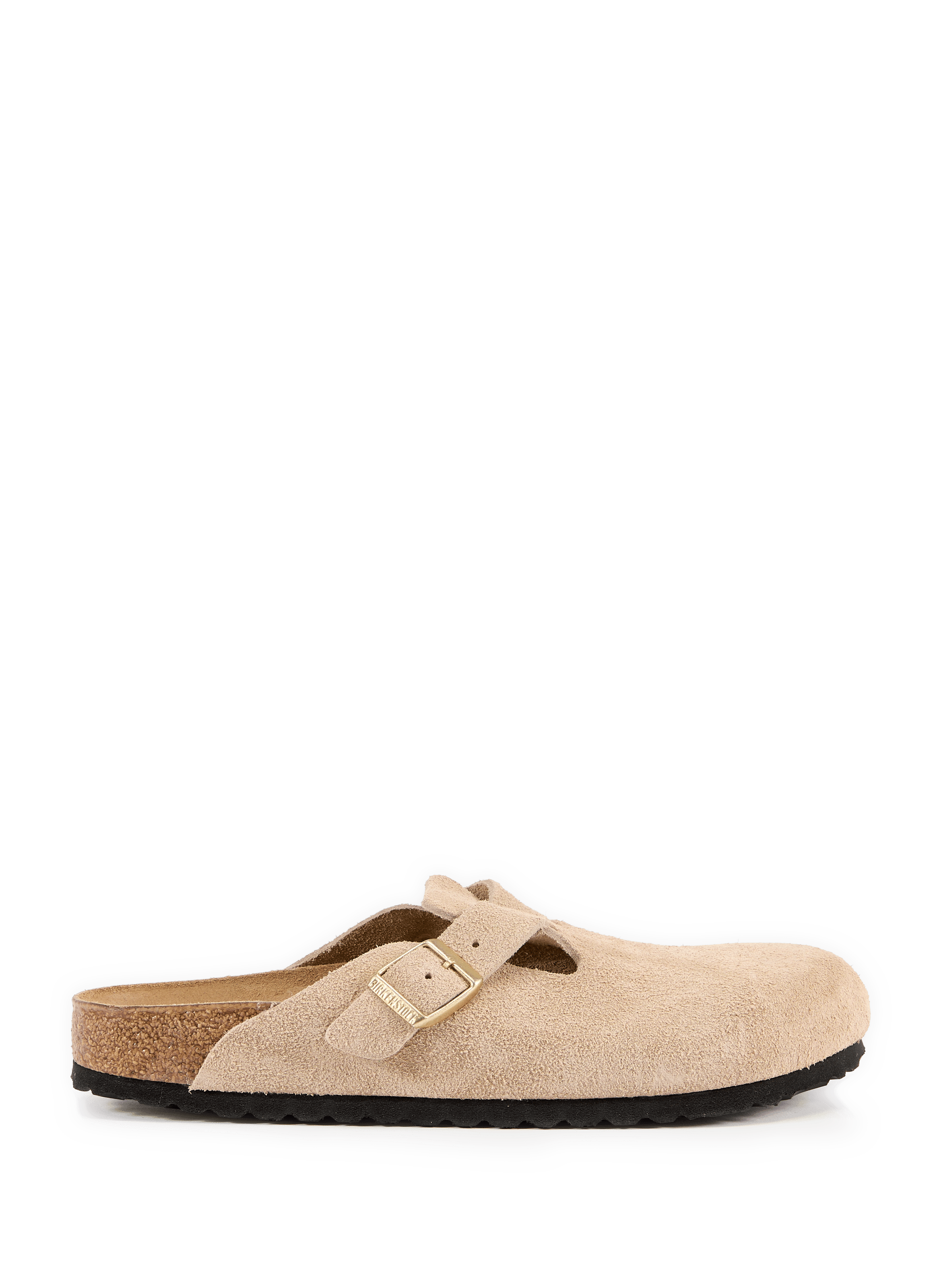 Platte muiltjes van suèdeleer in Boston BIRKENSTOCK Beige