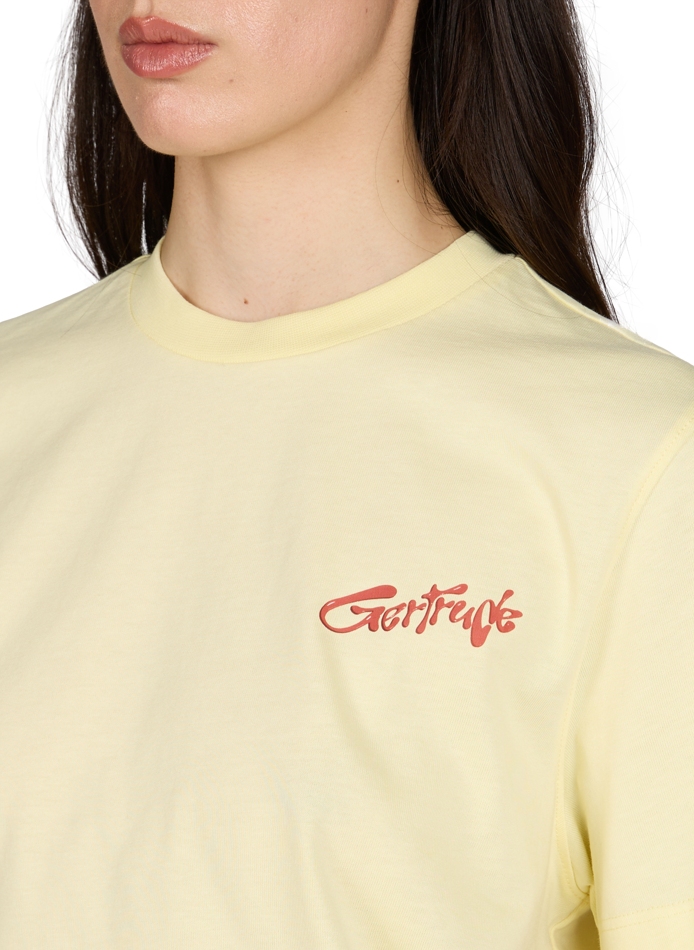 Tee-shirt droit sérigraphié GERTRUDE ET GASTON Jaune