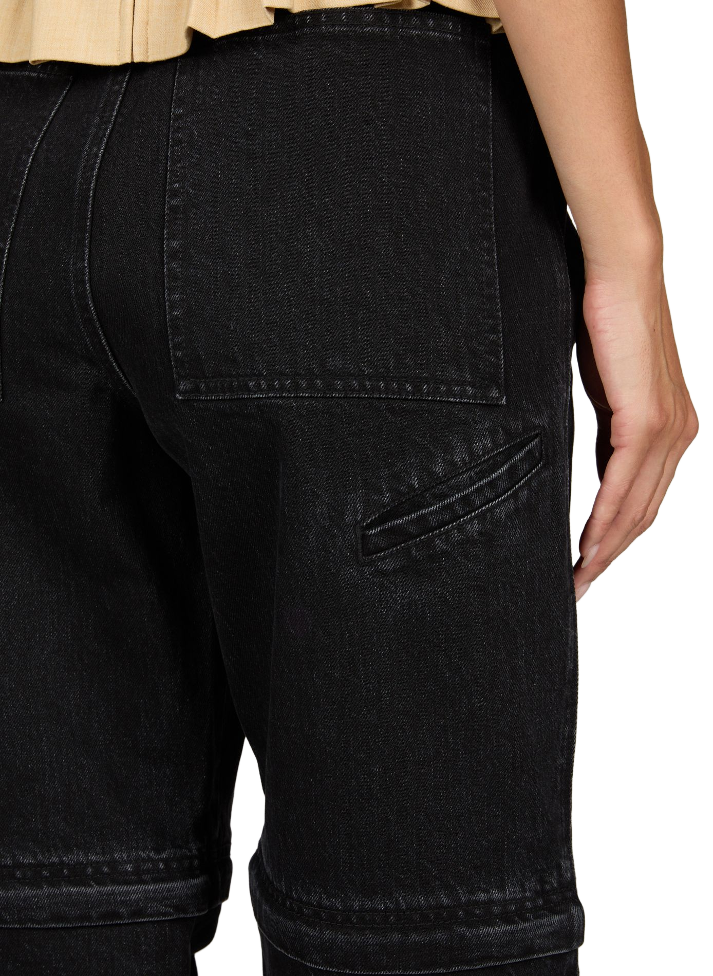 Omkeerbare ritssluiting jeans van gemengd katoen TIBI Zwart